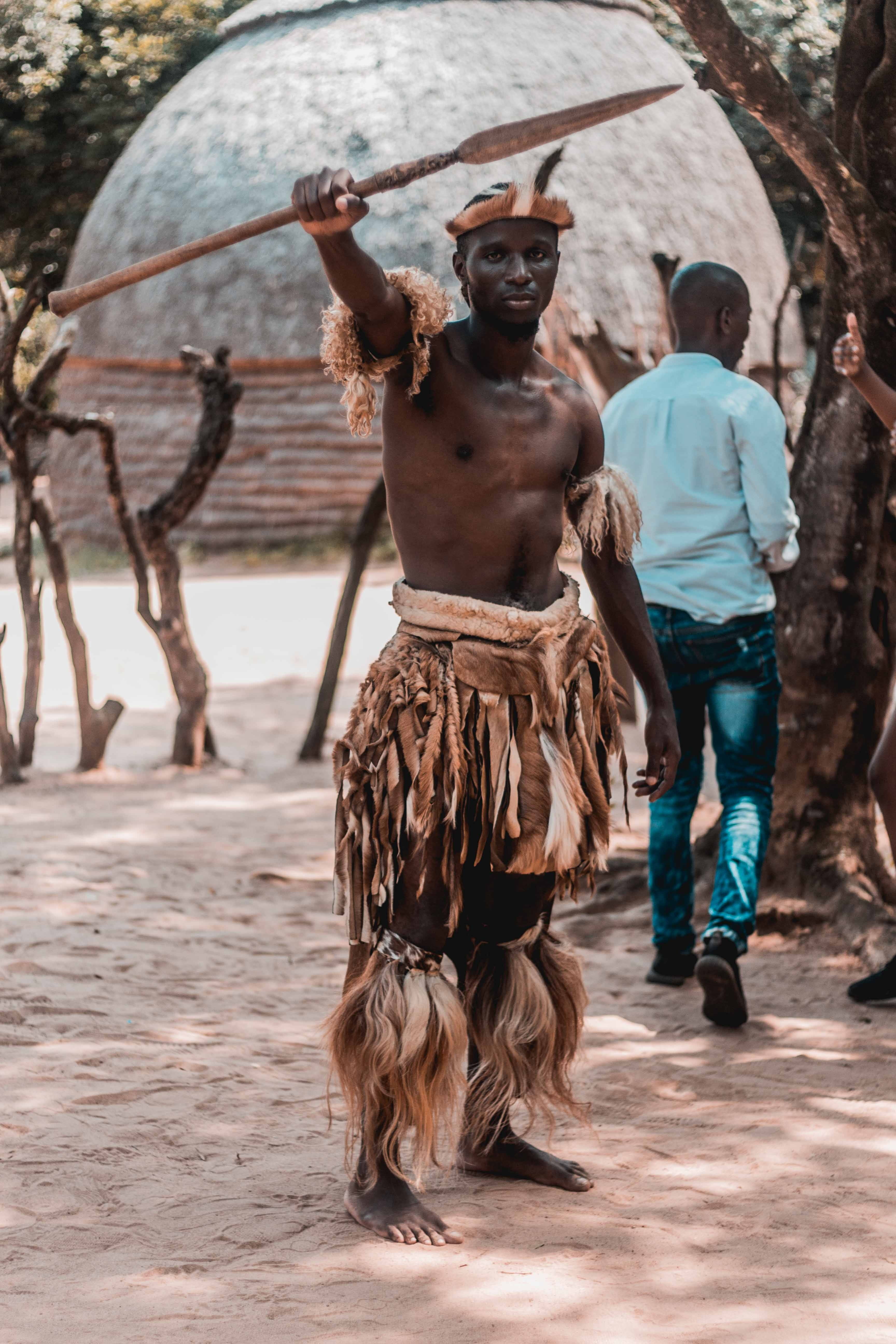 full length, pets, outdoors, shirtless, focus on foreground, zulu kingdom, 5K, men, males, leisure activity, vertebrate, nature, zulu worrior, shaka zulu, Phone HD Wallpaper