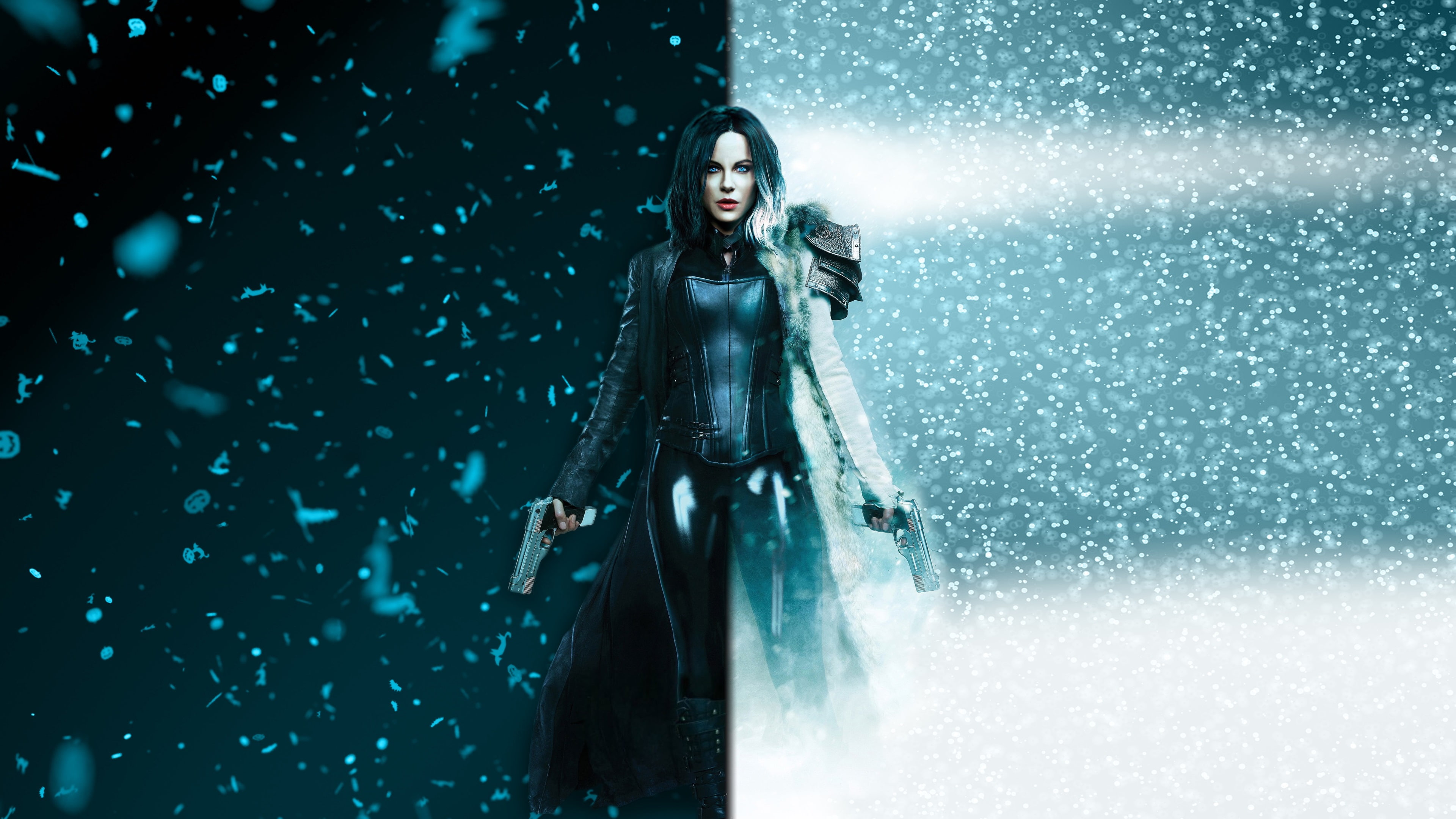 one person, adult, hairstyle, 4K, winter, standing, rain, women, underworld blood wars 4k pic of, snowing, clothing, front view, blizzard, nature, outdoors, HD Wallpaper