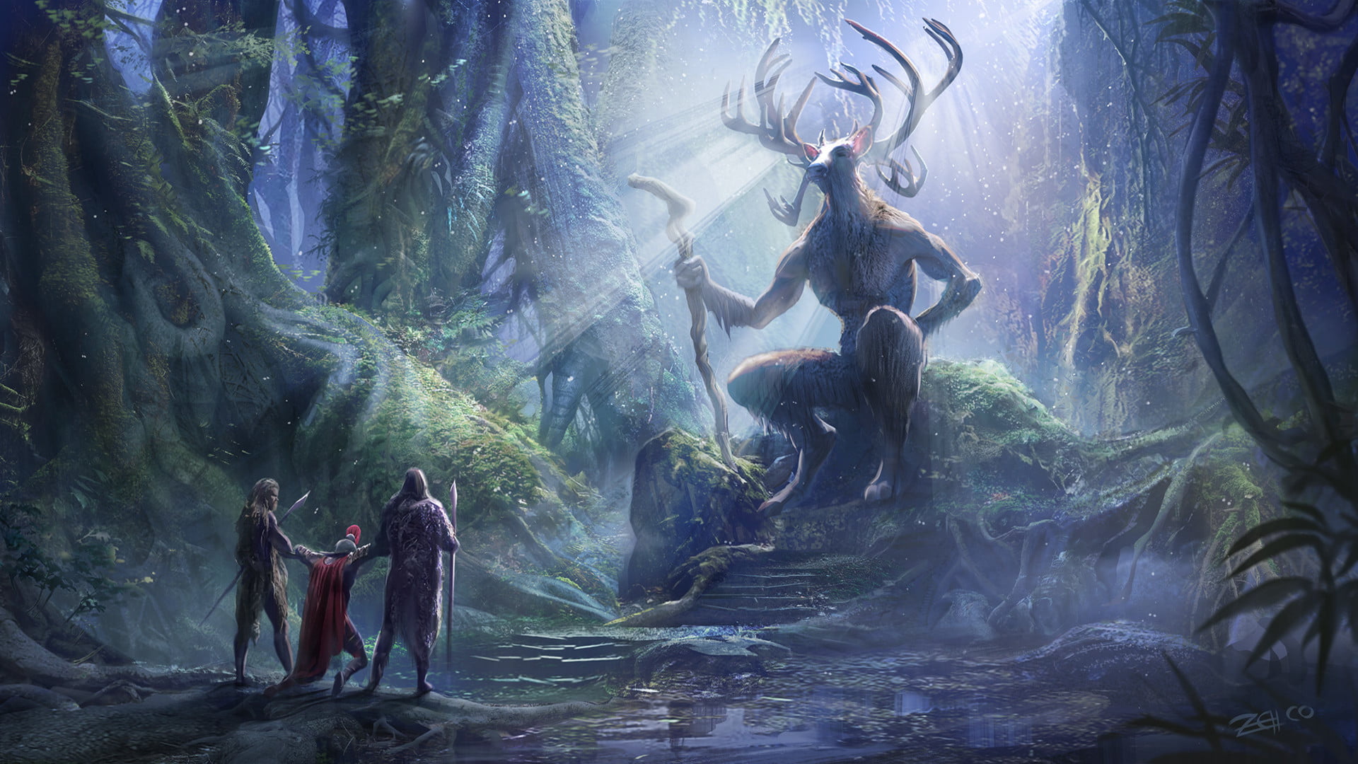Fantasy, 1080P, Creature, Forest, Cernunnos, Celtic, HD Wallpaper