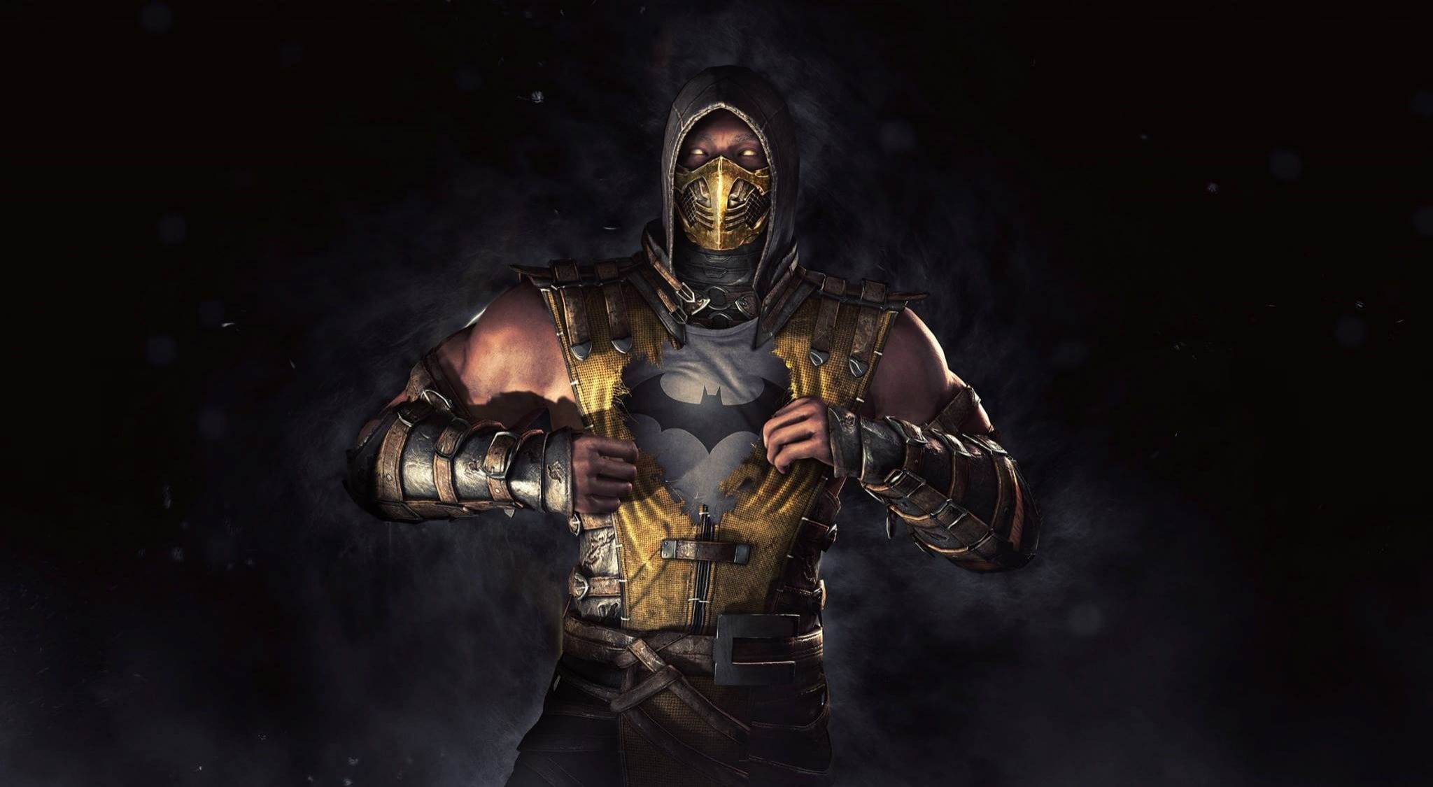 Character, mortal, indoors, studio shot, architecture, sports helmet, x, videogame, Games, Game, black background, suit of armor, government, HD Wallpaper