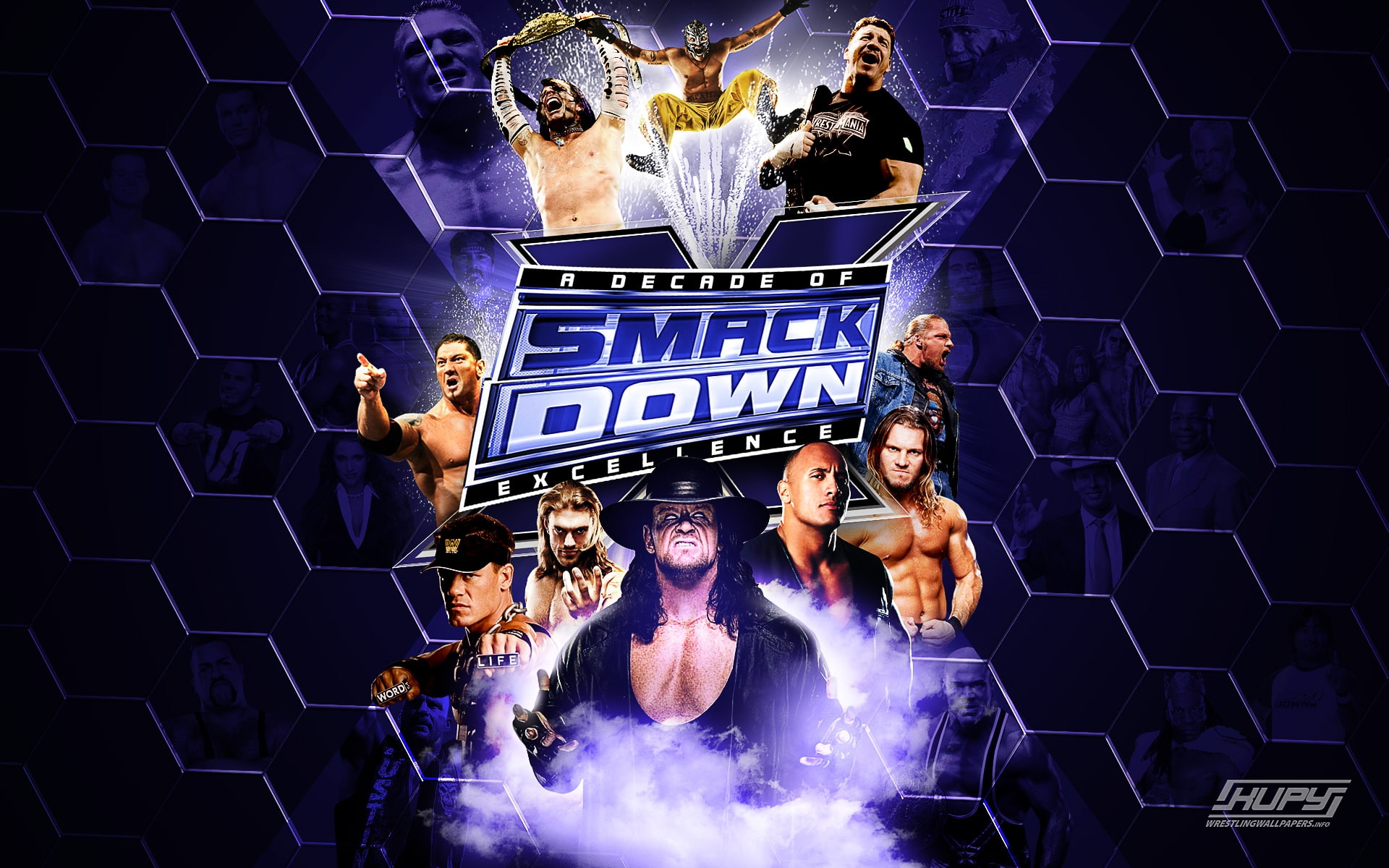 1080P, wrestling, smackdown, hd, art, th, 10th anniversary, anniversary, sports, 10th, HD Wallpaper
