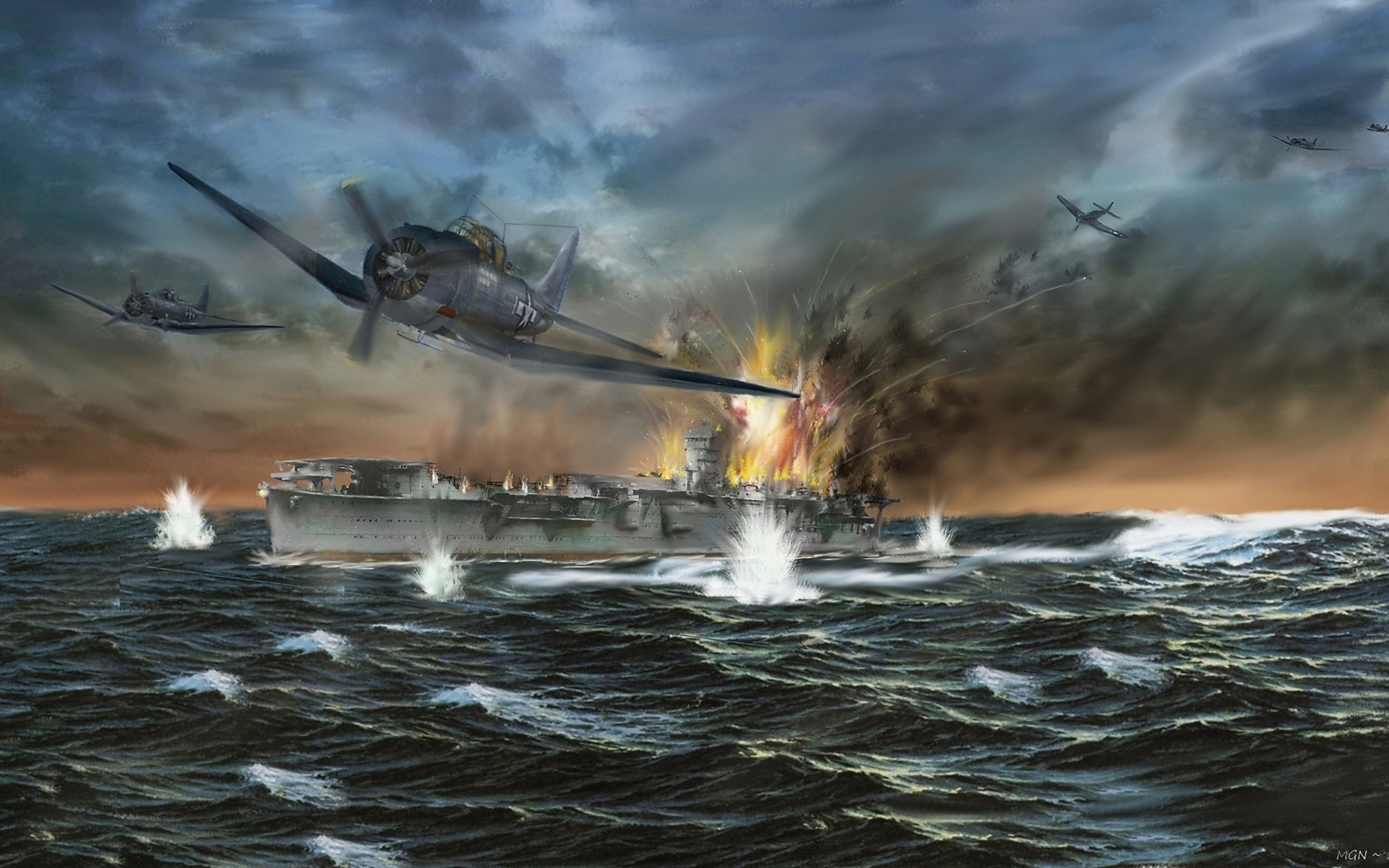 United States Navy, Battle of Midway, 2K, HD Wallpaper