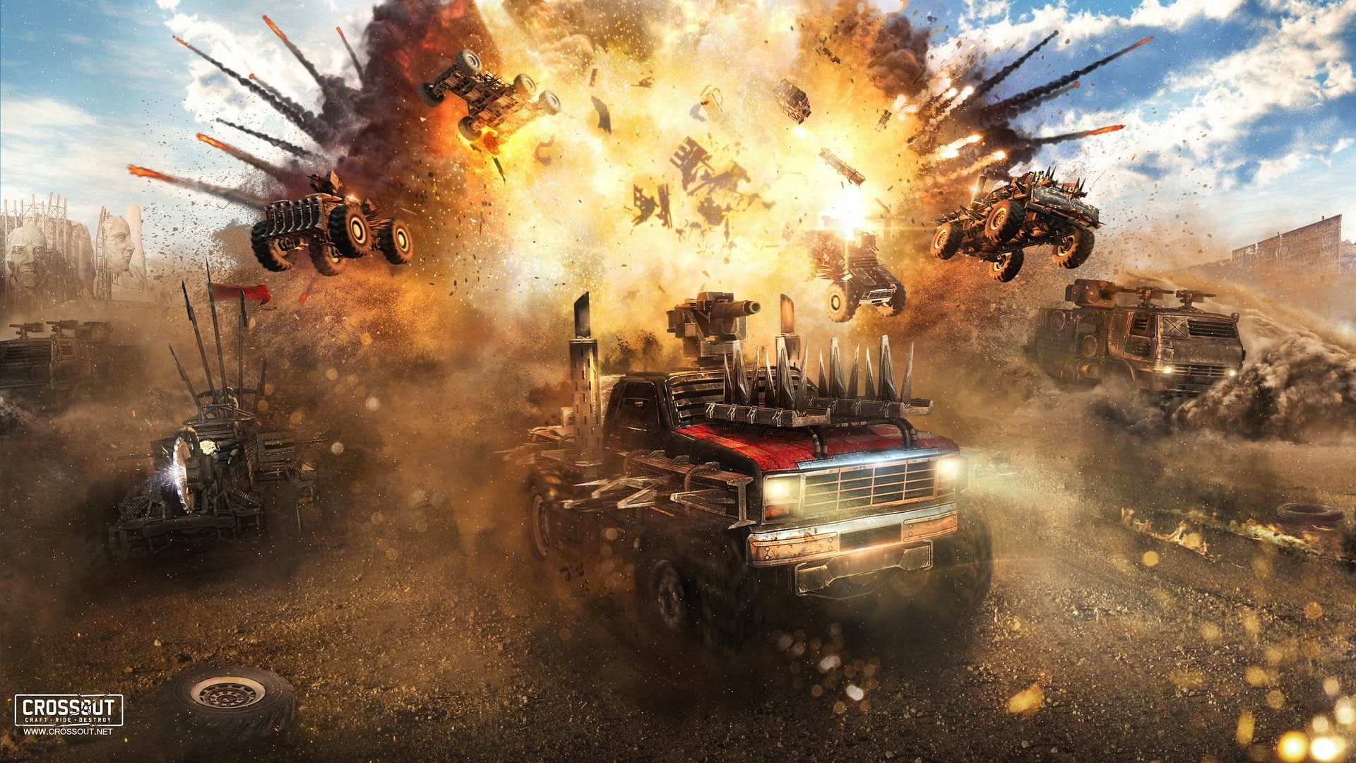 Crossout, Explosion, Crossout (Video Game), 1080P, Car, Video Game, HD Wallpaper