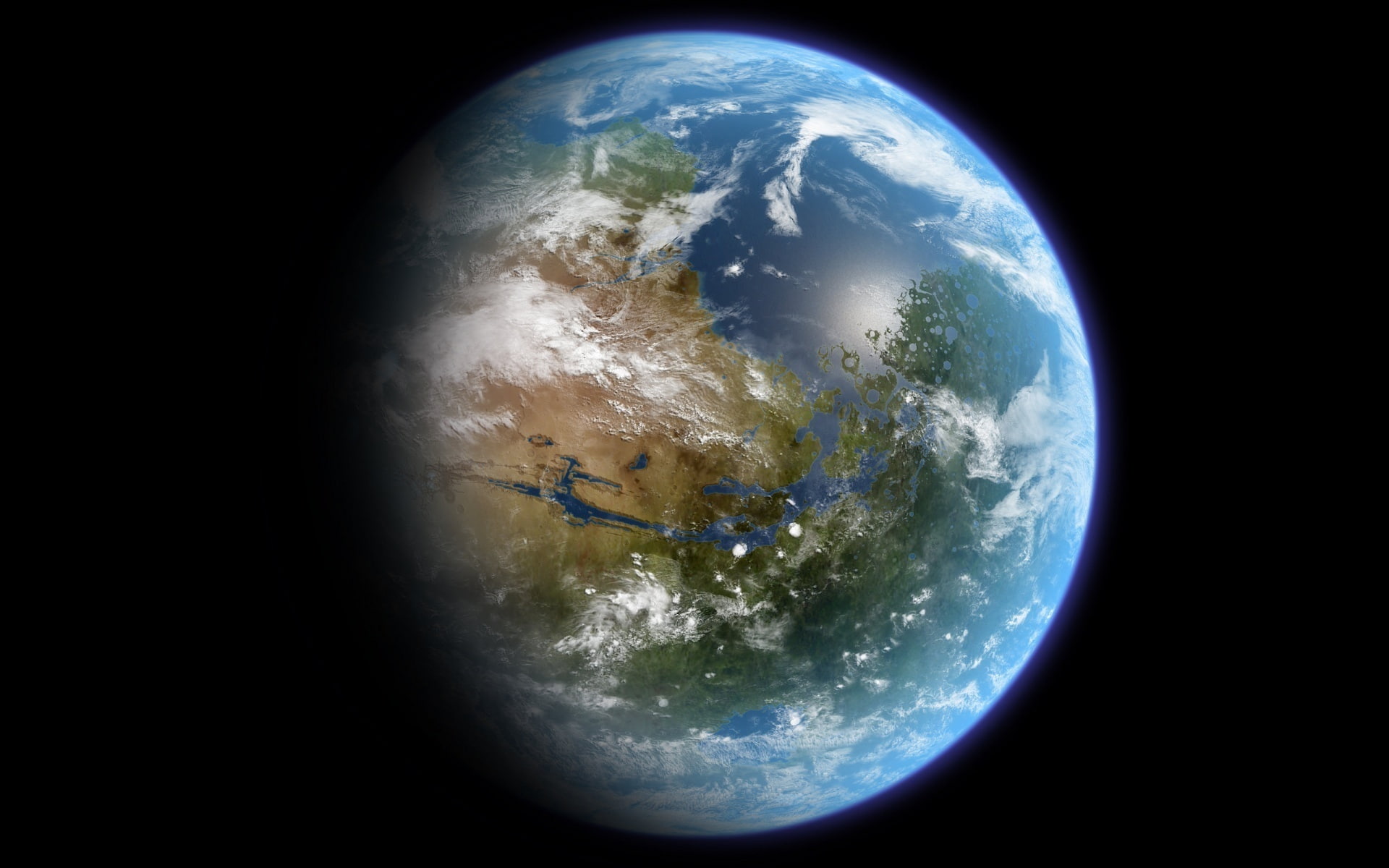 1080P, Planet, close, Blue, Beautiful, HD Wallpaper