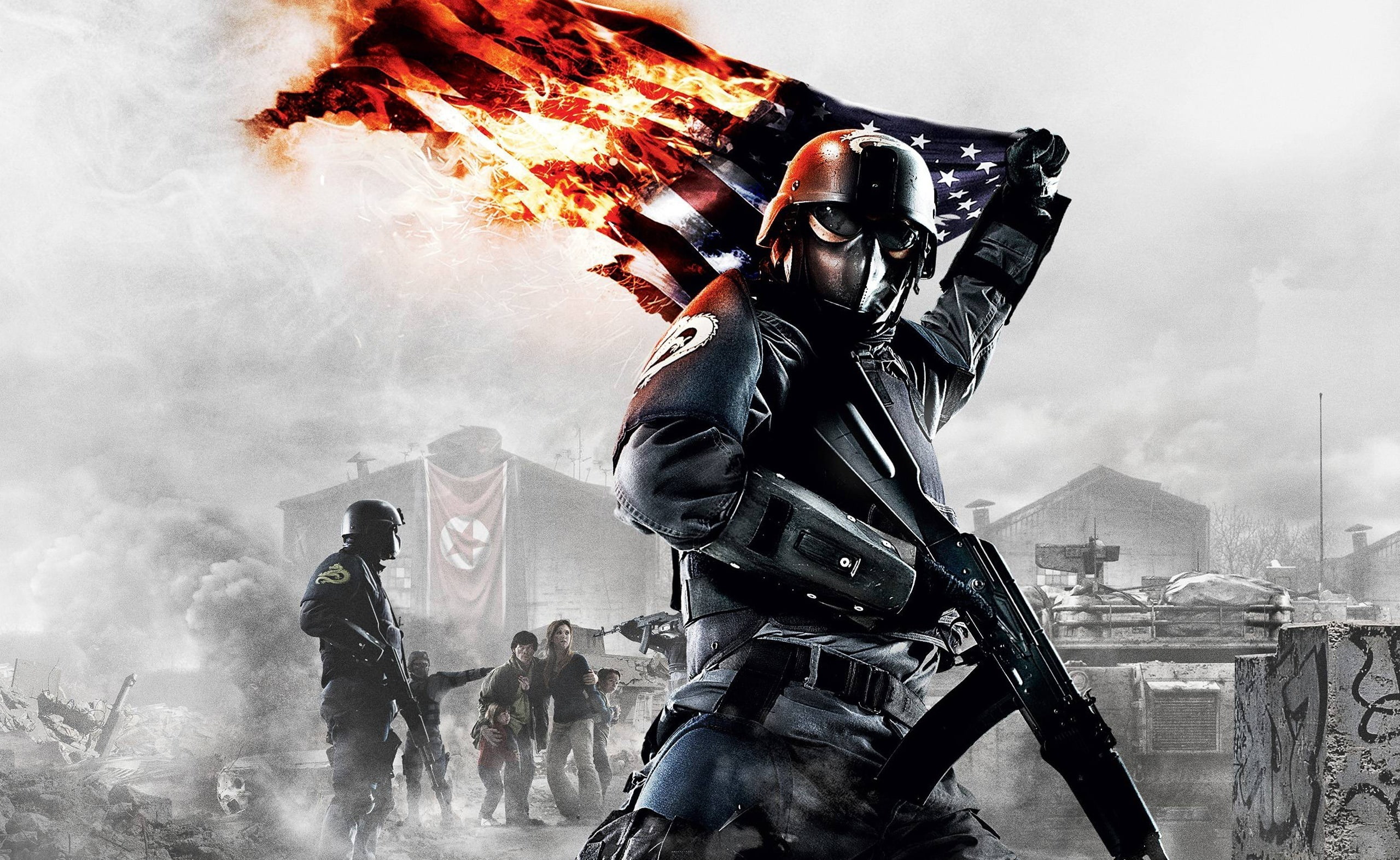 Games, Homefront, occupation, protection, built structure, Other Games, aggression, uniform, battle, man, people, building exterior, responsibility, outdoors, HD Wallpaper