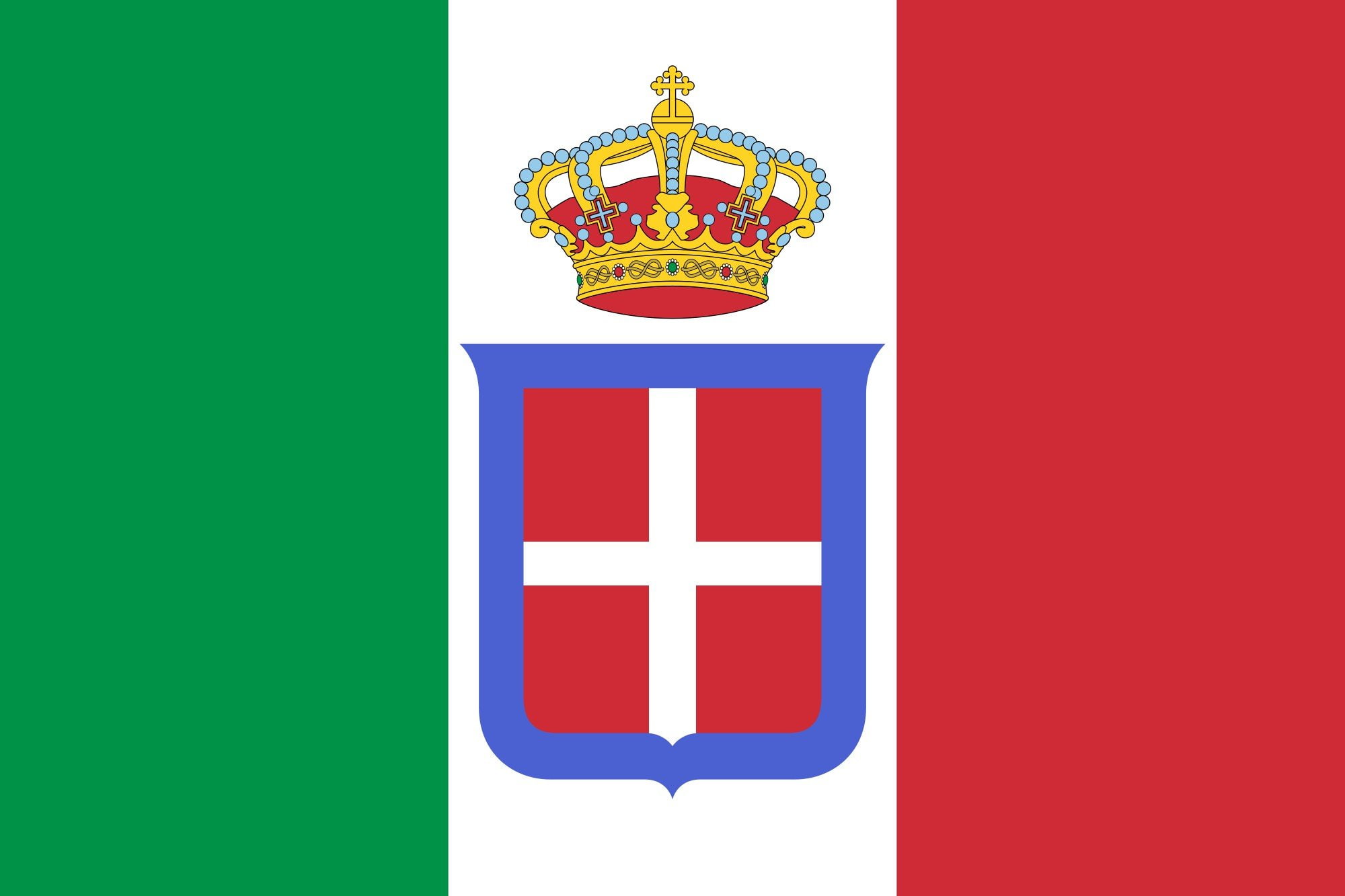 crowned, italy, alternate svg, 1080P, 1861 1946, 2000px flag, HD Wallpaper
