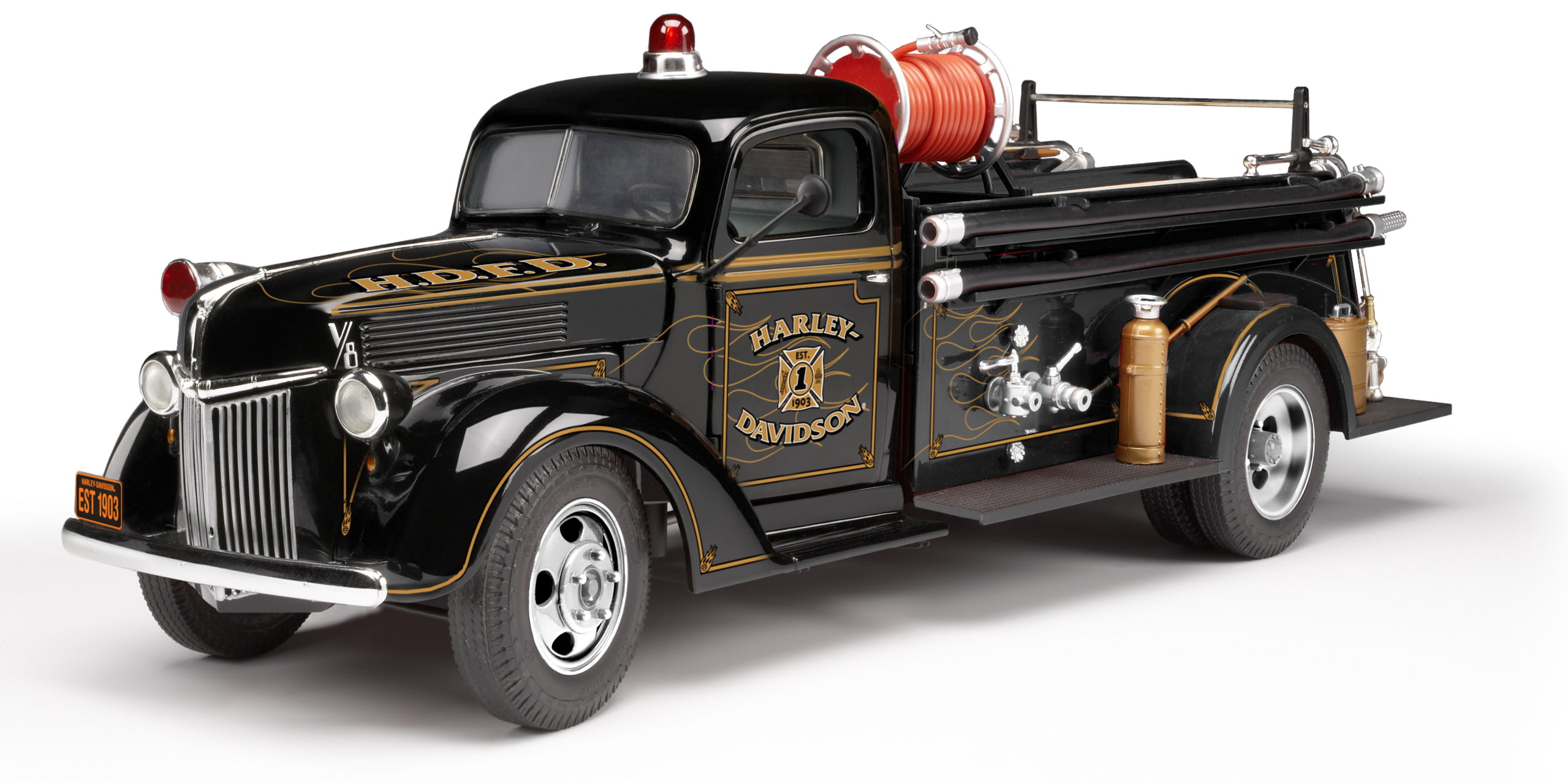 davidson, 1080P, harley, retro, 1946, chevrolet, emergency, firetruck, HD Wallpaper