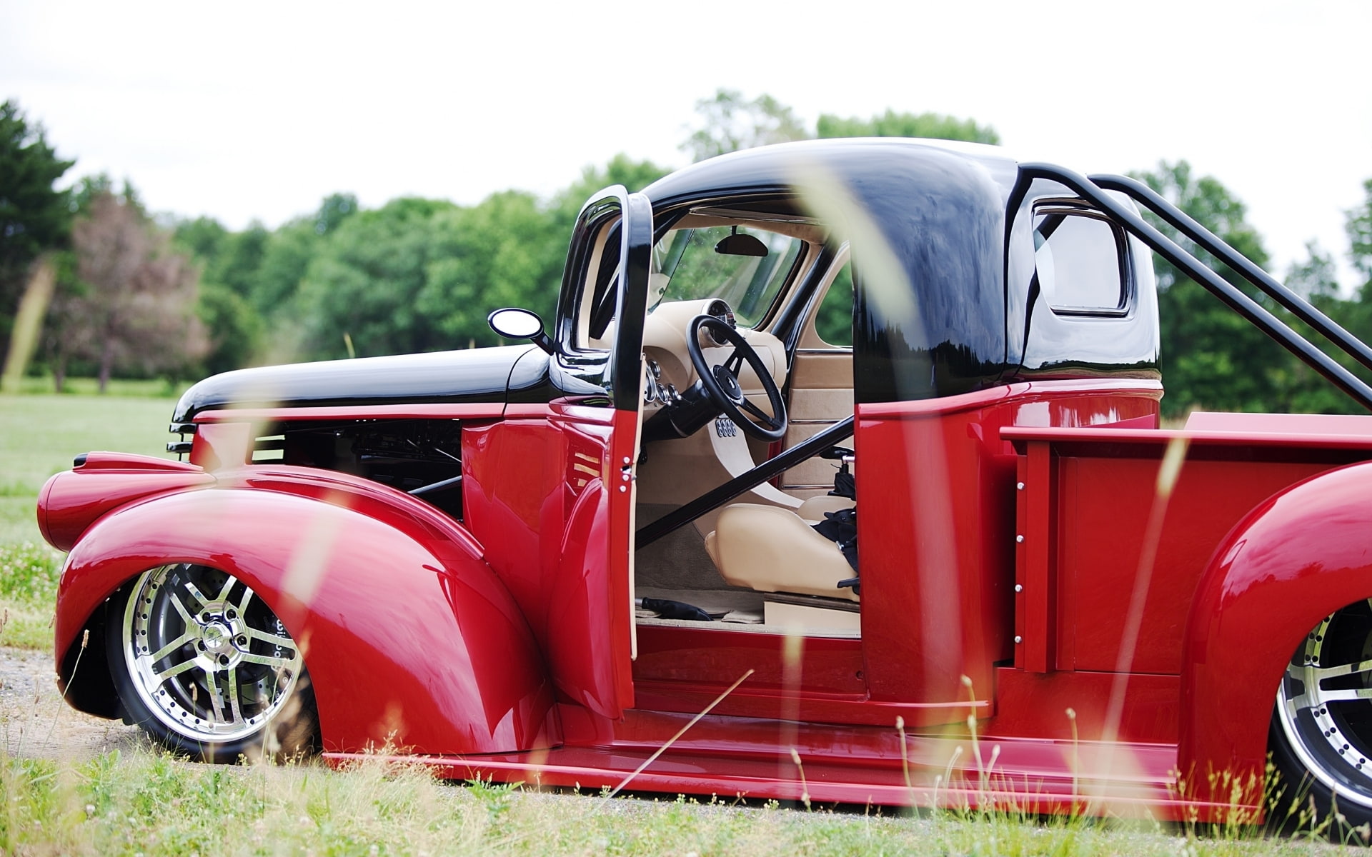 tuning, chevrolet, muscle, rod, 1946, 1080P, pickup, low, custom, retro, hot, HD Wallpaper