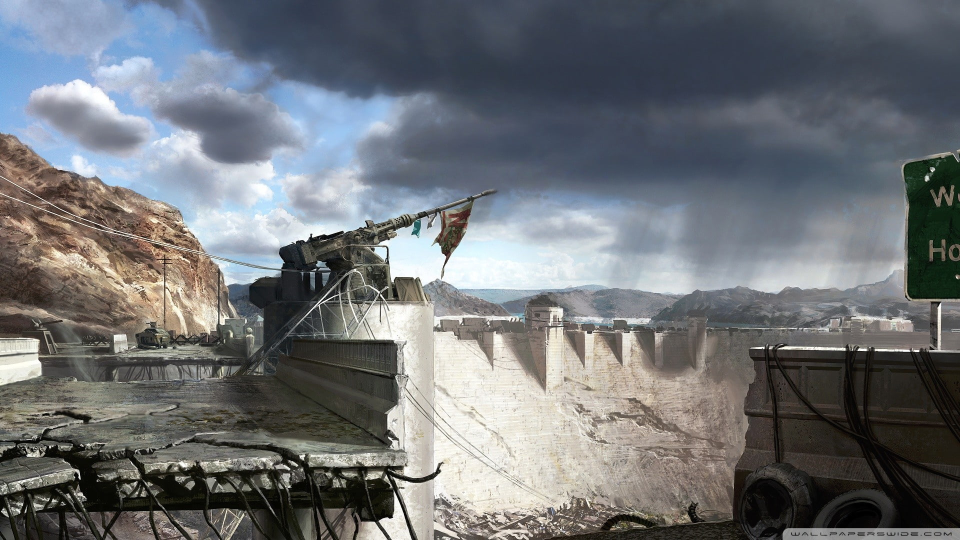 1080P, artwork, apocalyptic, Fallout: New Vegas, video games, Fallout, HD Wallpaper