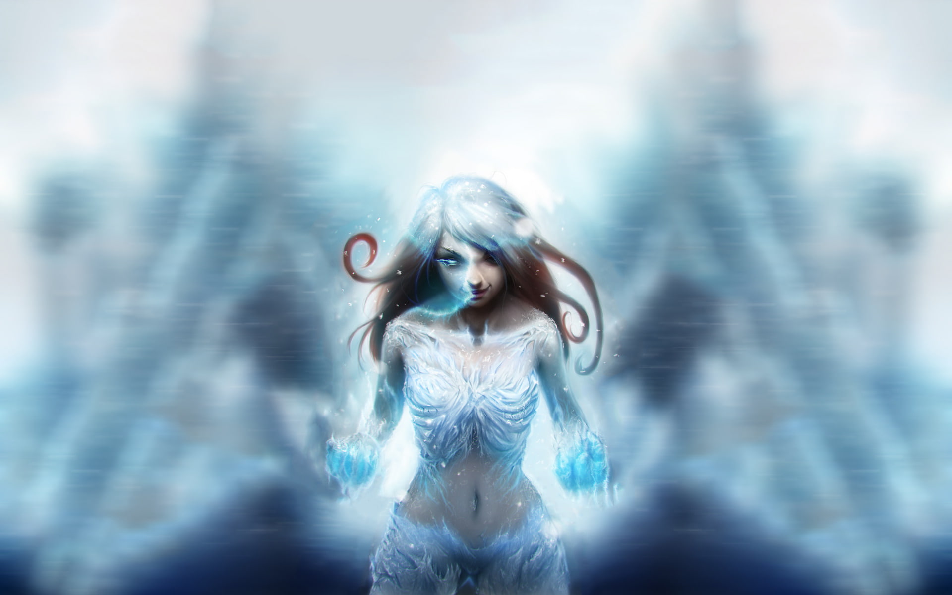 beauty, 1080P, beautiful people, nature, portrait, young women, fashion, hairstyle, digital composite, beautiful woman, make-up, women, long hair, Video Game, HD Wallpaper