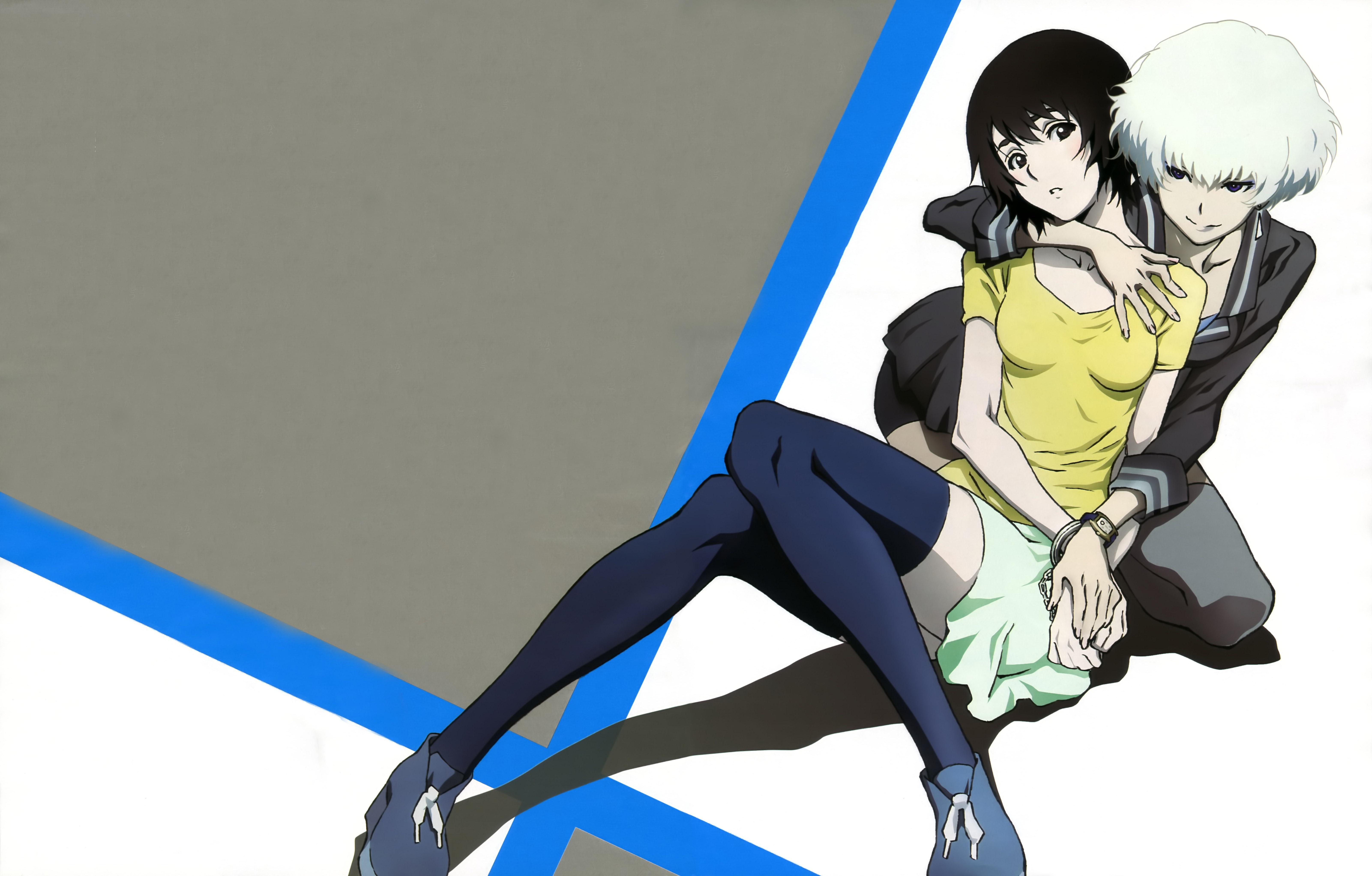 front view, hairstyle, people, young adult, women, lifestyles, Zankyou no Terror, Mishima Lisa, real people, casual clothing, sitting, two people, shadow, HD Wallpaper