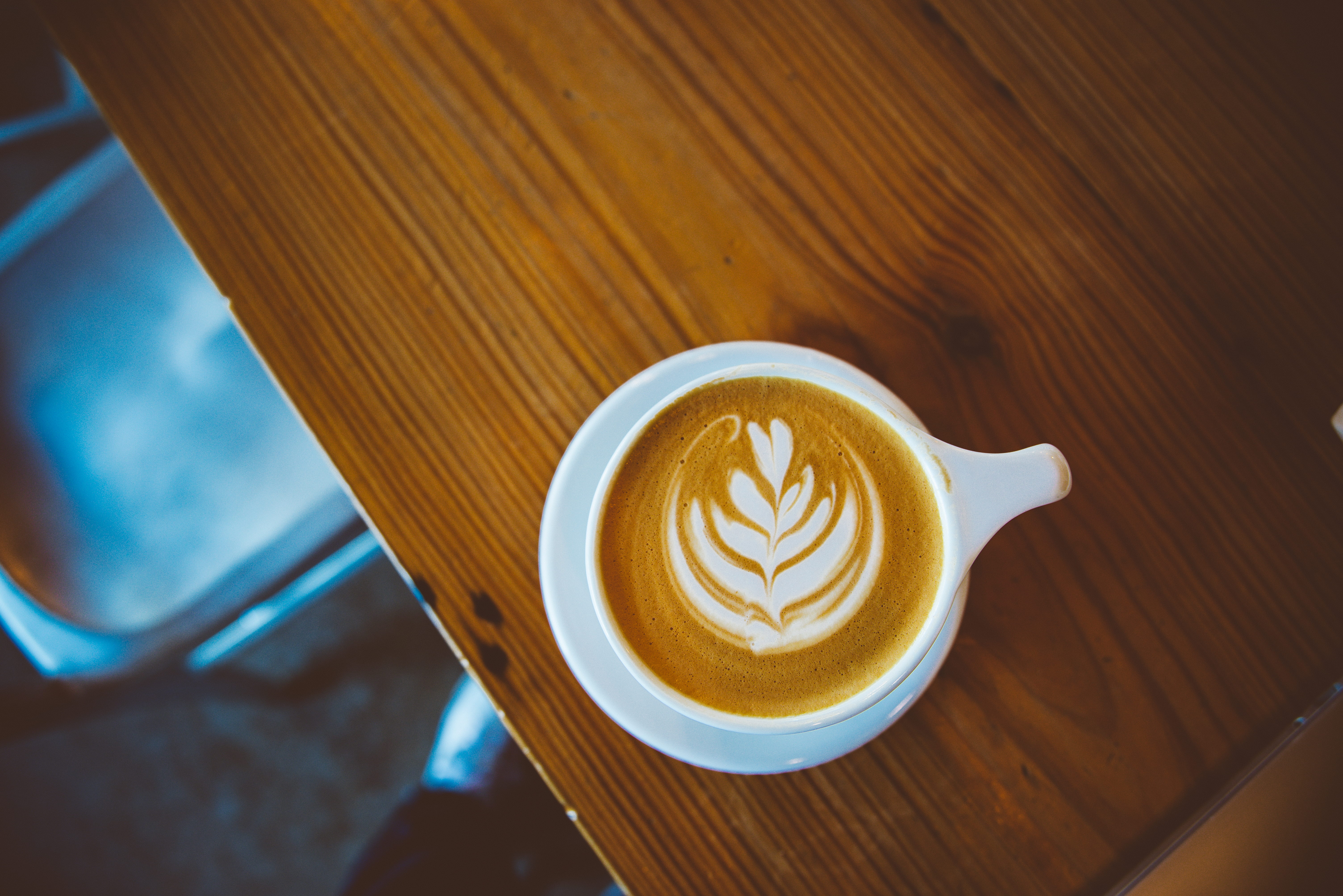 hot drink, indoors, crockery, close-up, basic, latte, coffee, no people, local, latte art, coffee shop, cup, mug, froth art, table, frothy drink, coffee - drink, HD Wallpaper