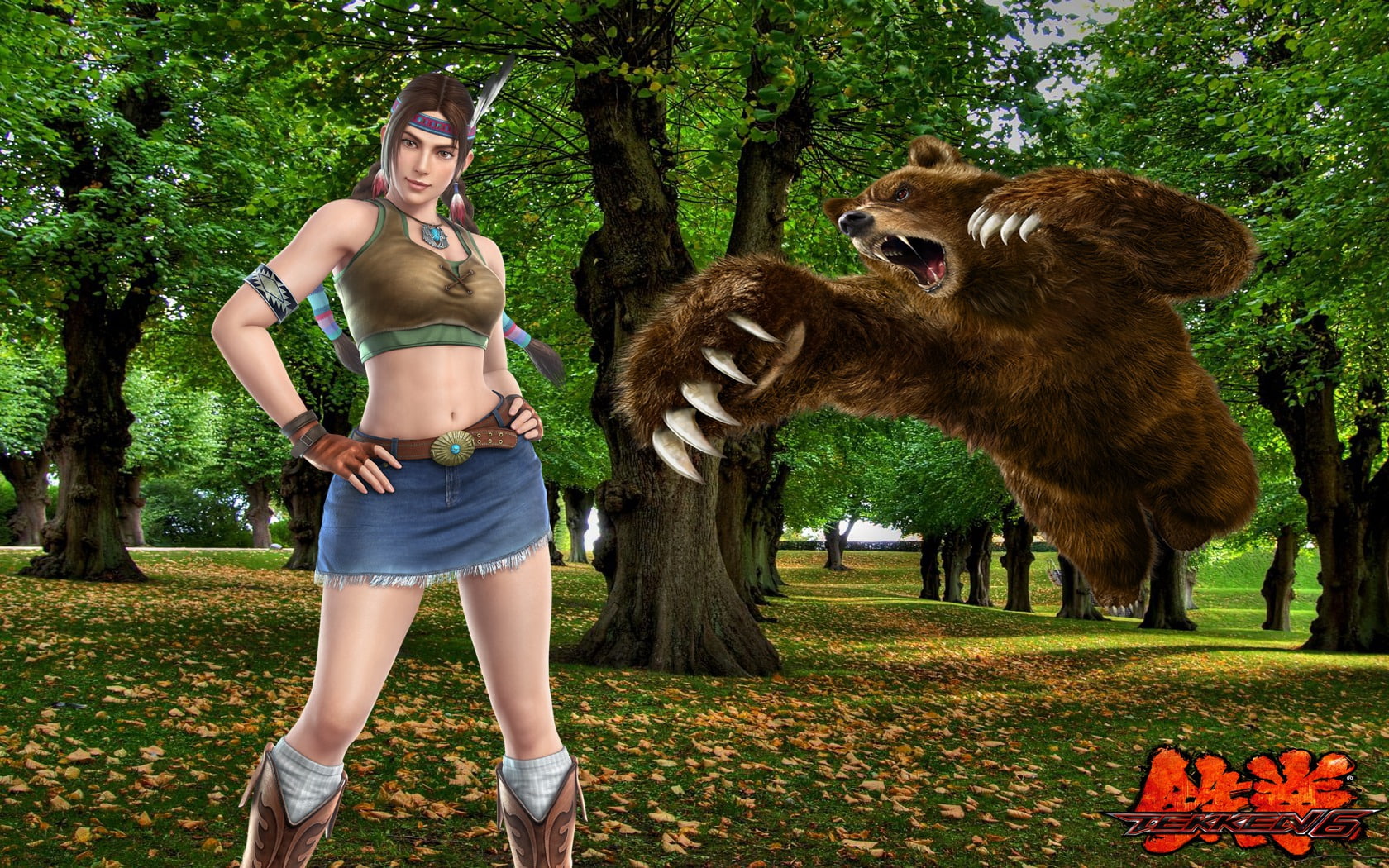 Kuma, Michelle, games, hd, might, think, art, julia, video, save, 720P, tekken, tekken 6, HD Wallpaper