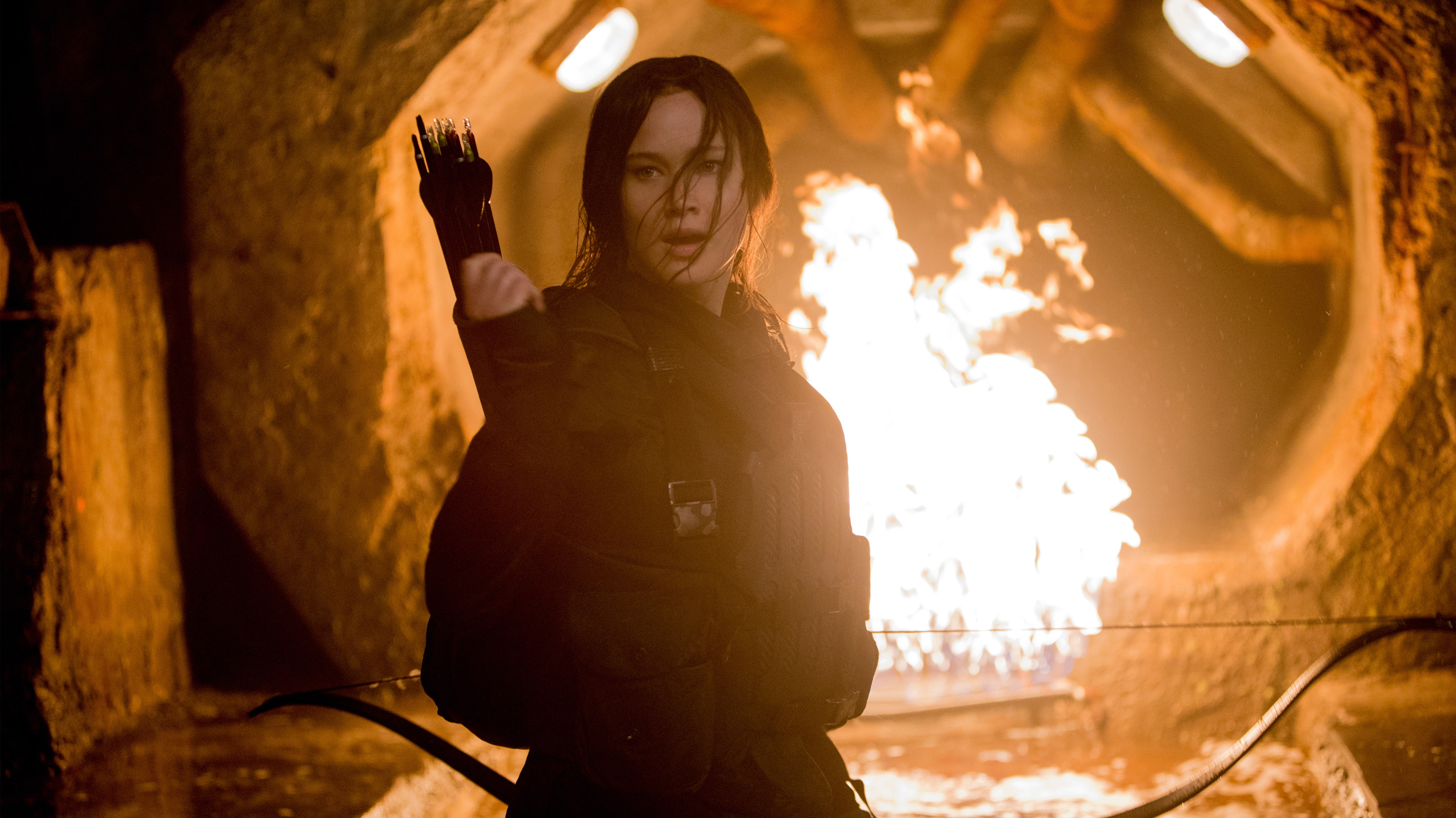 young adult, occupation, portrait, one person, looking at camera, beautiful woman, emotion, Part, night, 4K, Mockingjay, adult, three quarter length, hair, HD Wallpaper