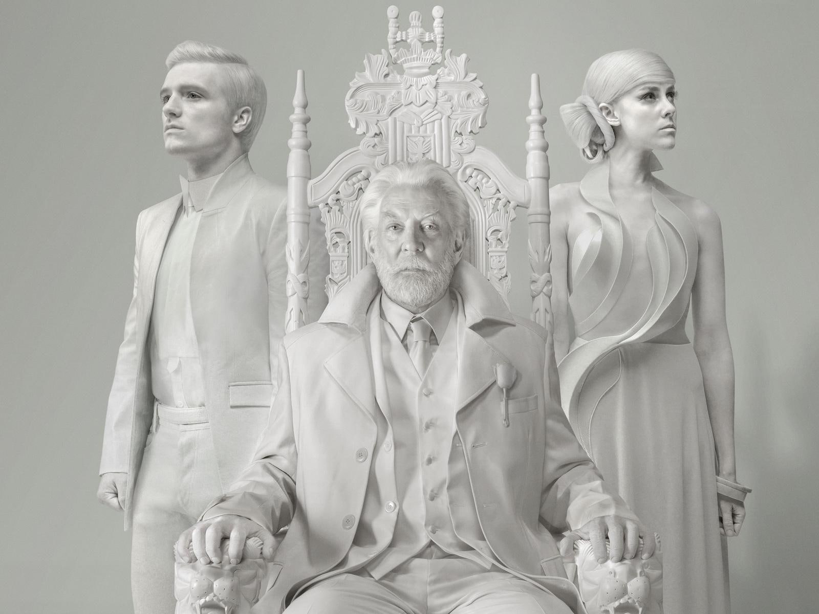 games, josh, the hunger games mockingjay, hunger, statue, jennifer lawrence, hutcherson, josh hutcherson, mockingjay, jennifer, 720P, part, white, part 1, HD Wallpaper