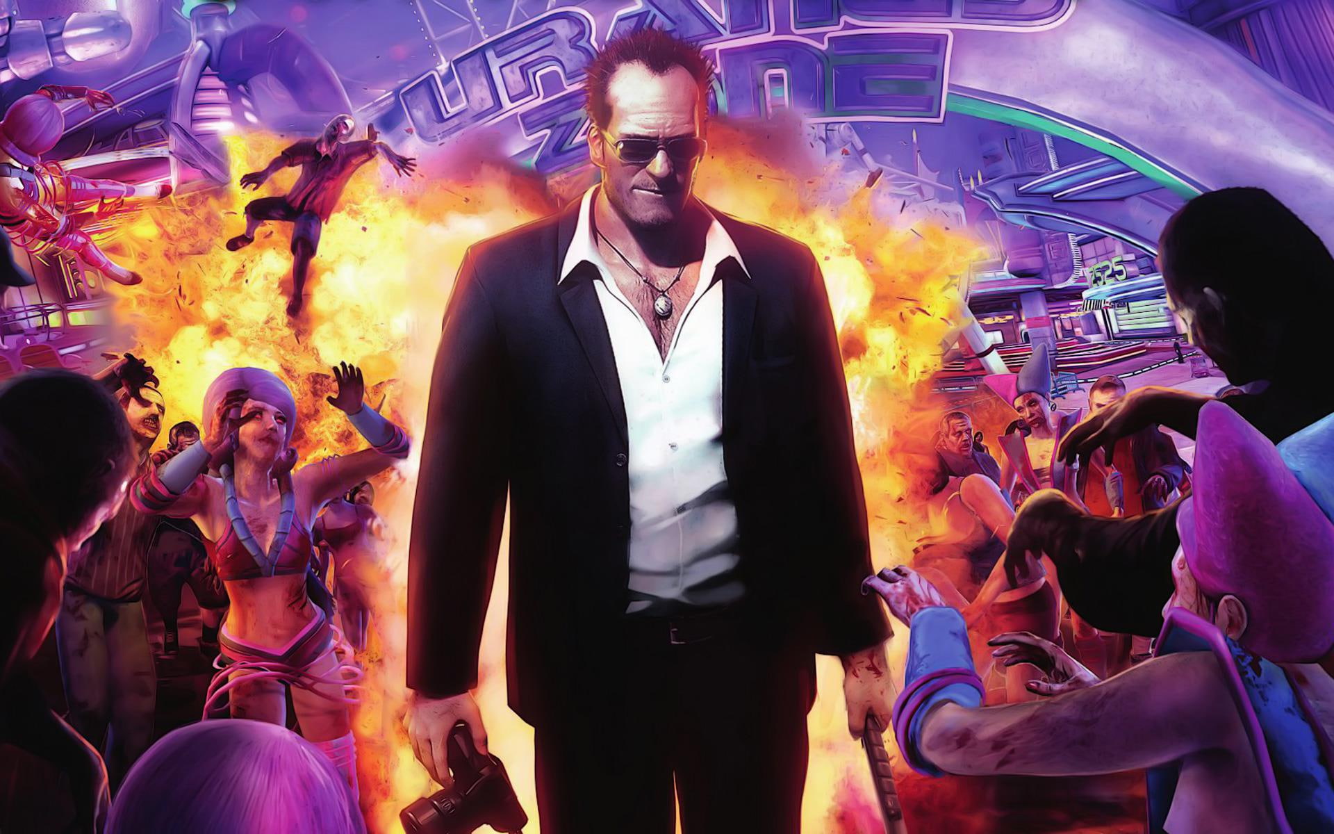 white, 1920x1200, s, dead rising, men, suit, dead, rising, 1080P, black, games, dead rising 2, HD Wallpaper