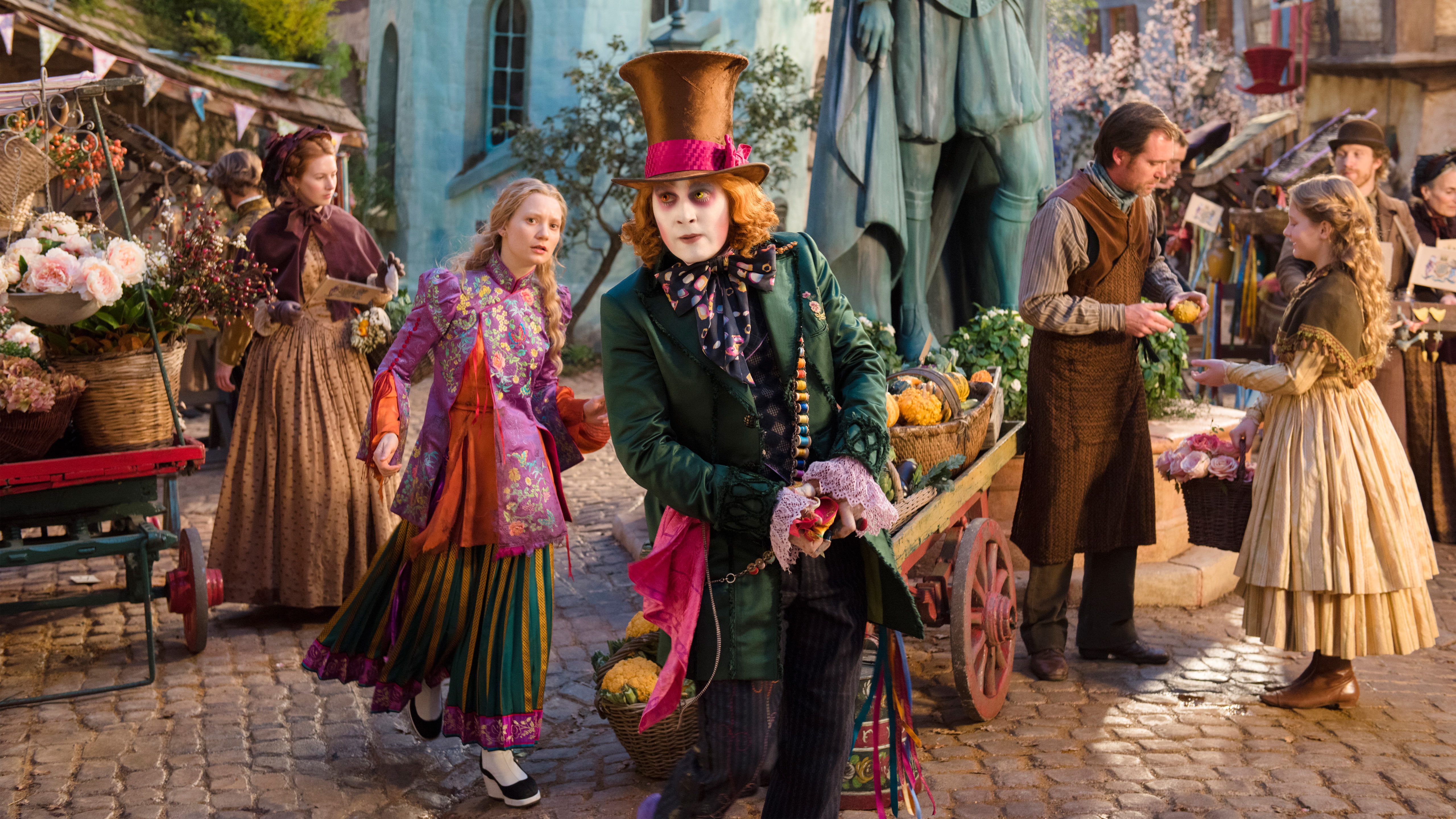 Alice Through the Looking Glass, 5K, Alice, Johnny Depp, Mad Hatter, Mia Wasikowska, HD Wallpaper