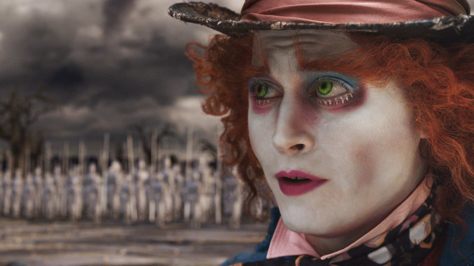 looking, redhead, women, lipstick, 1080P, young adult, human body part, body part, headshot, Alice in Wonderland (2010), one person, Movie, beautiful woman, HD Wallpaper