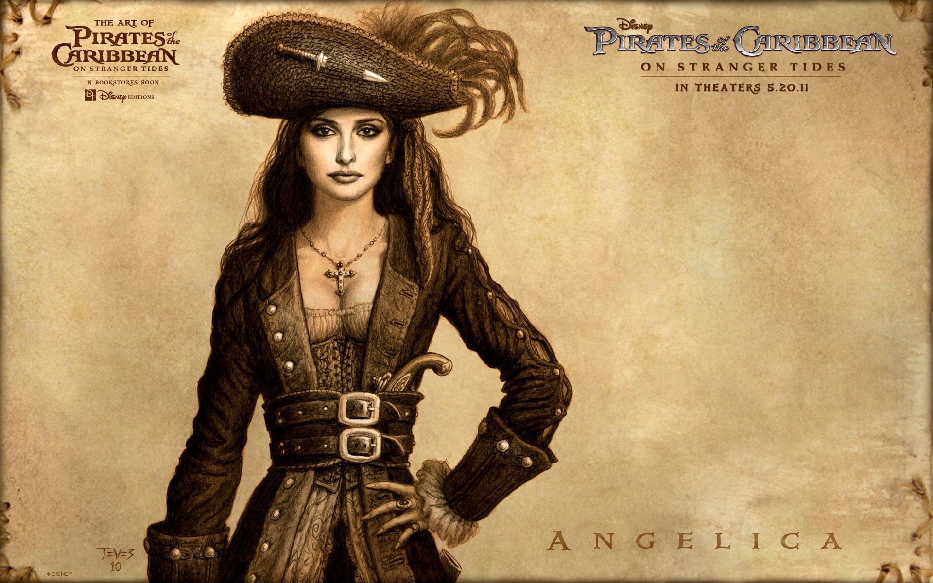 indoors, 1080P, teenager, portrait, young women, disney, antique, text, pirates, long hair, uSA, clothing, characters, on stranger tides, one person, beautiful woman, HD Wallpaper