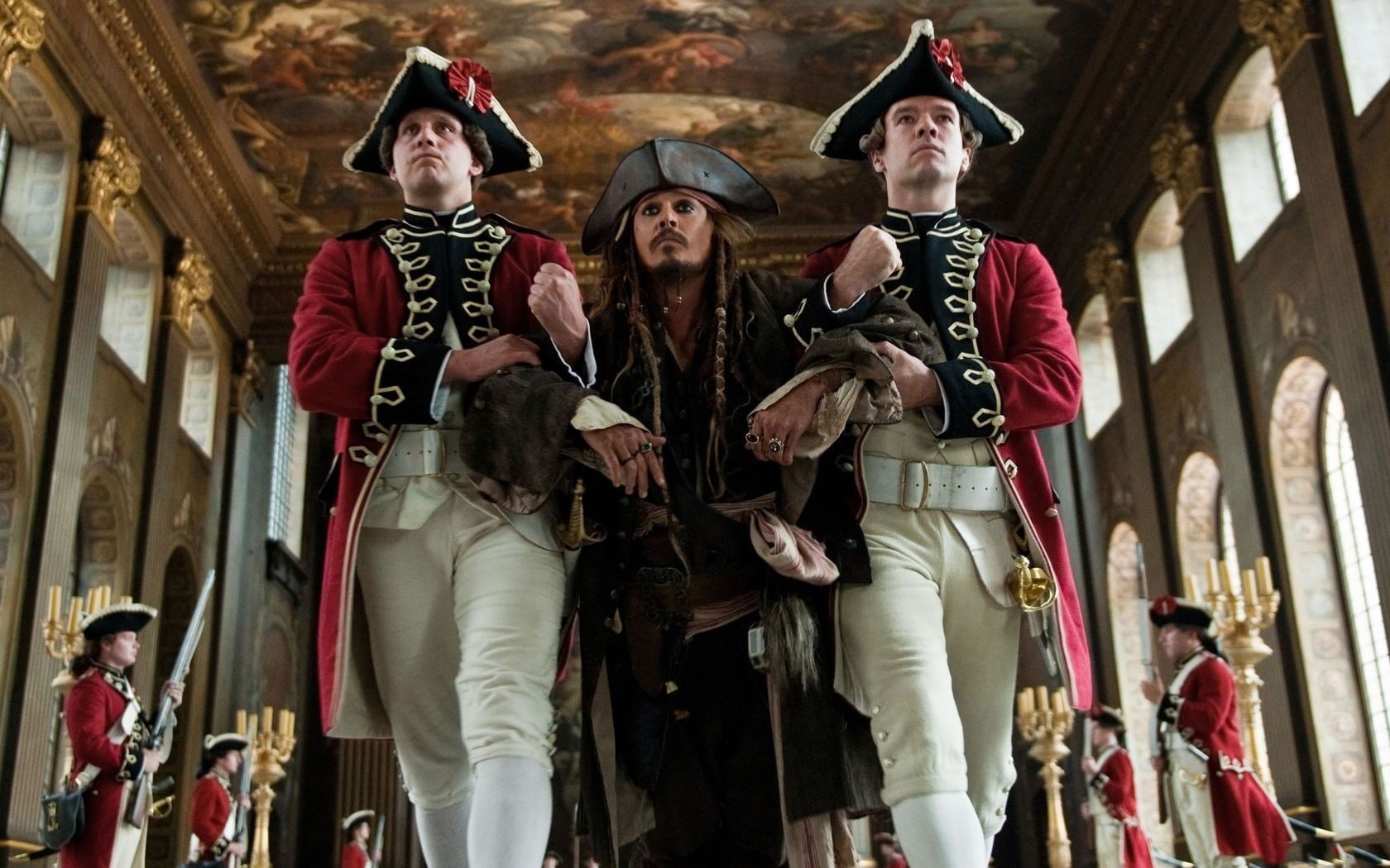 pirates, hd, x, Pirates of the Caribbean, depp, johnny, actors, people, caribbean, art, 720P, HD Wallpaper