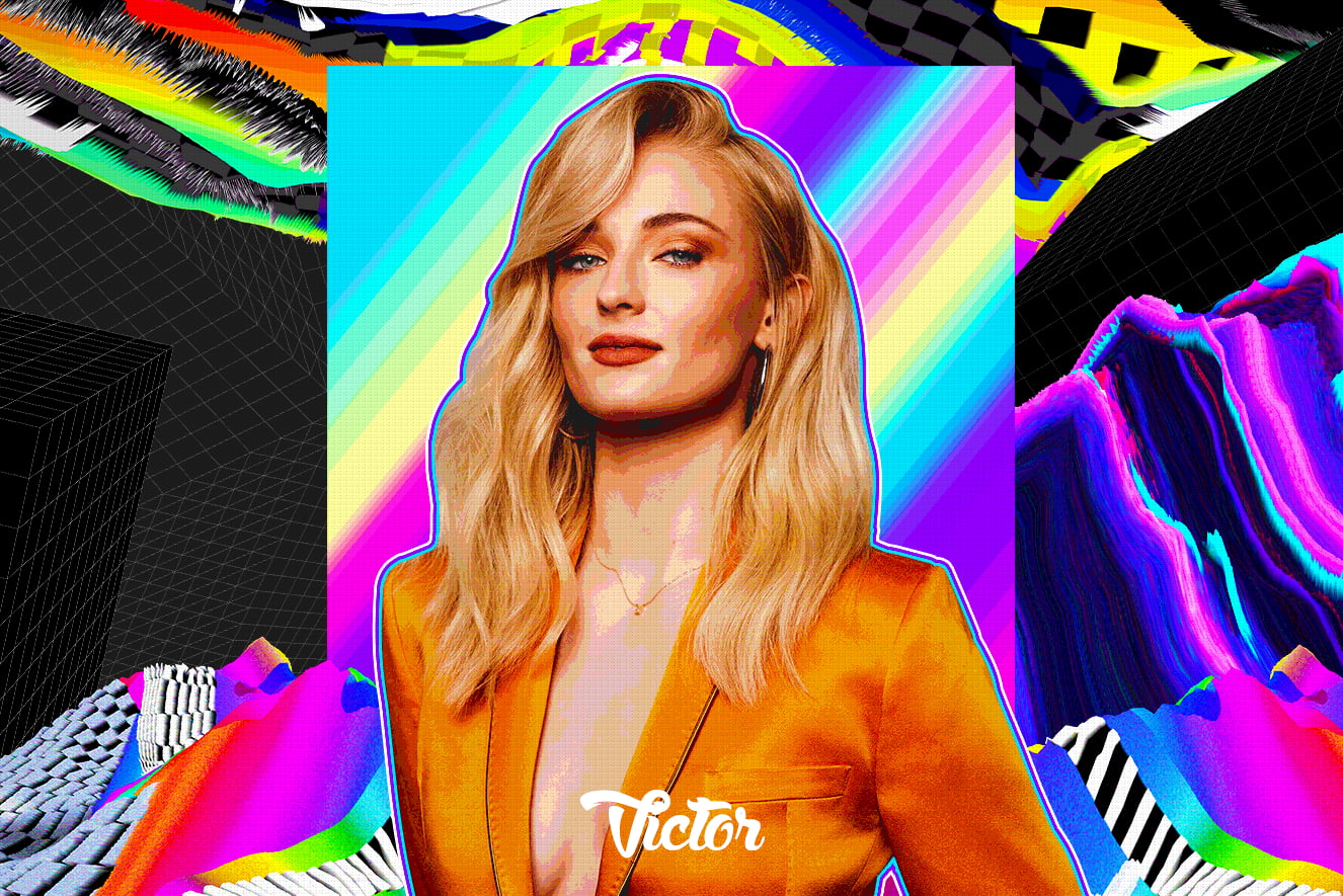 emotions, sculpture, edit, 00111 (Artist), 720P, Sophie Turner, colorful, people, HD Wallpaper