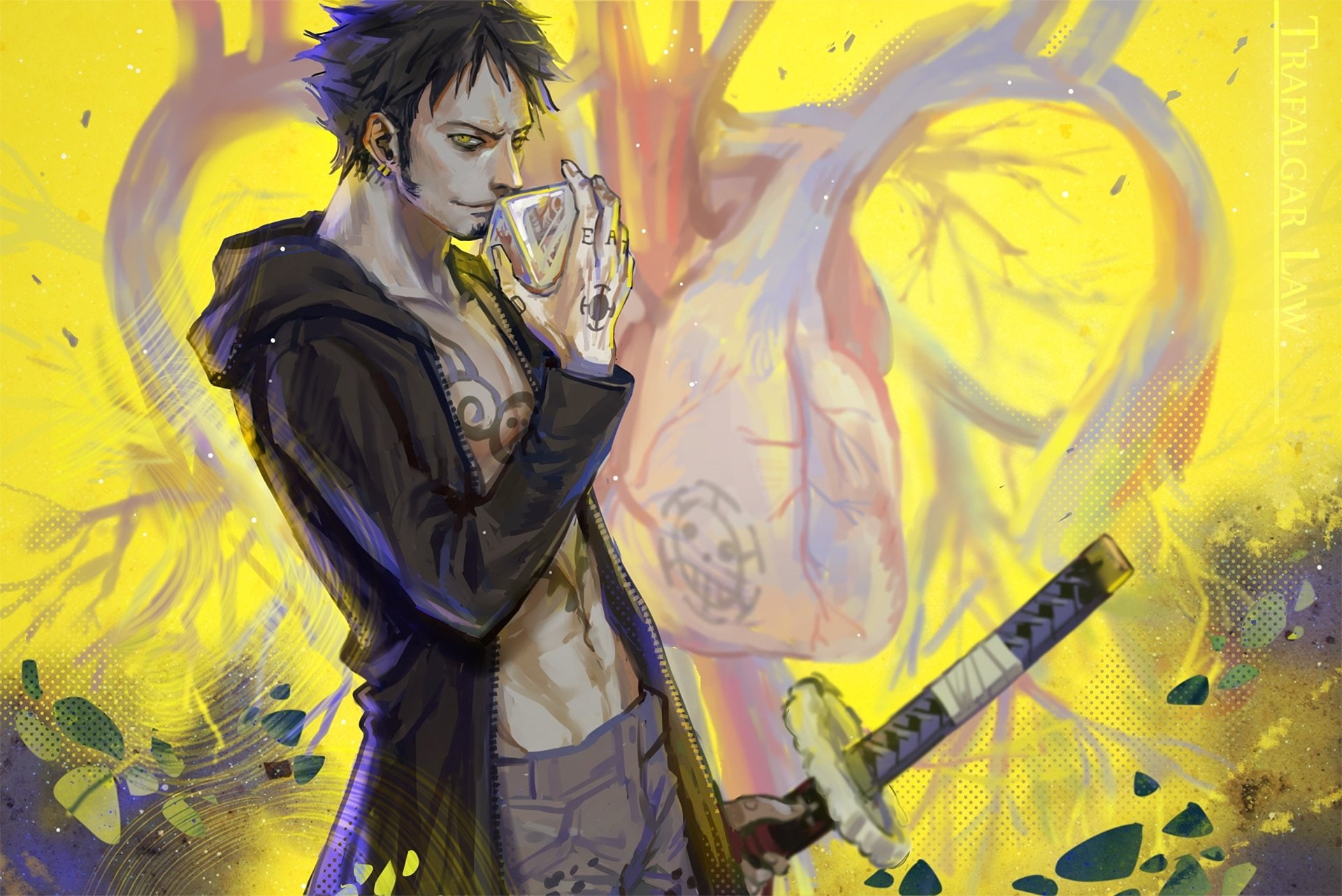 One Piece, 1080P, Anime, Trafalgar Law, HD Wallpaper