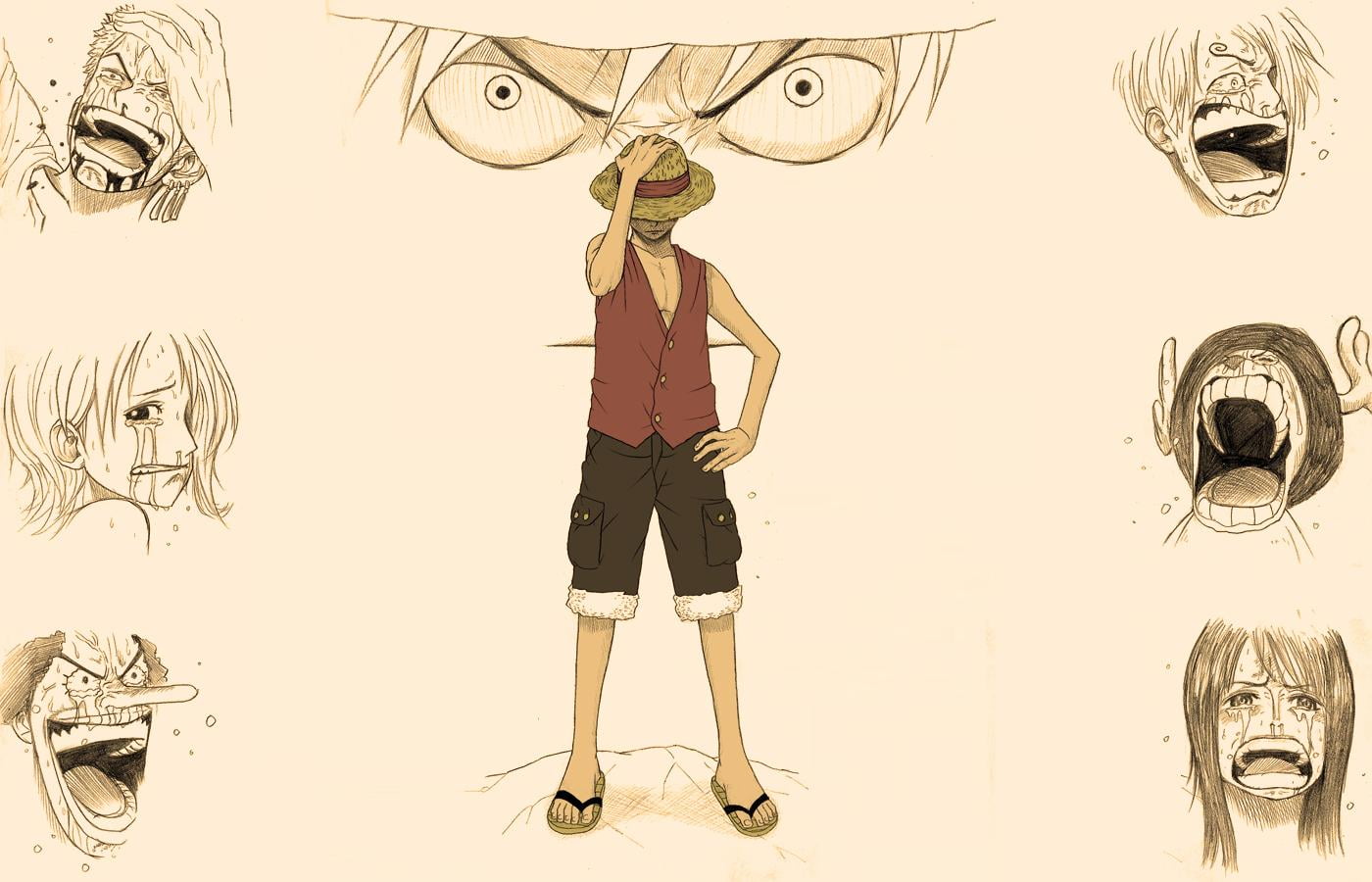 full length, art and craft, Sanji, young adult, pirates, mural, hat, straw, One Piece, 720P, hand, representation, creativity, men, adult, piece, HD Wallpaper