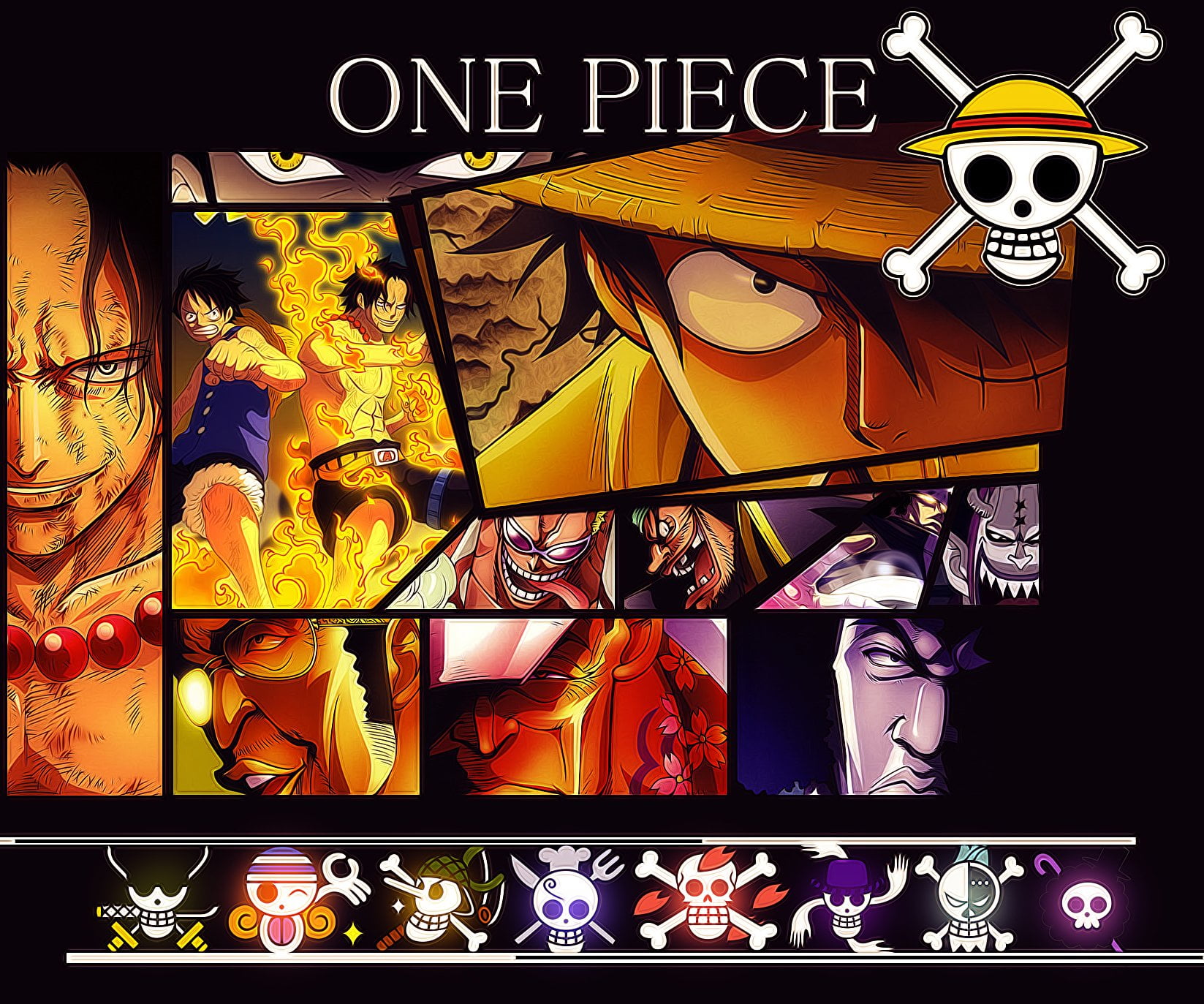 art and craft, Marshall D. Teach, Monkey D. Luffy, bone, backgrounds, no people, arts culture and entertainment, close-up, sign, 720P, Anime, male likeness, HD Wallpaper