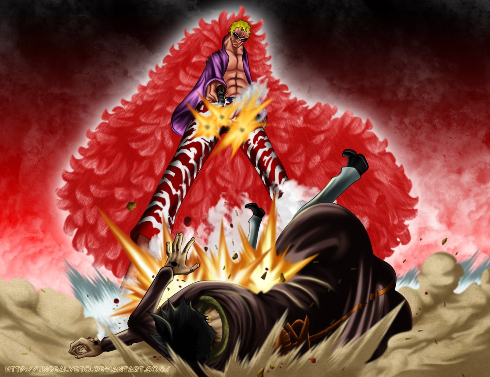 One Piece, Donquixote Doflamingo, Trafalgar Law, 720P, Anime, HD Wallpaper