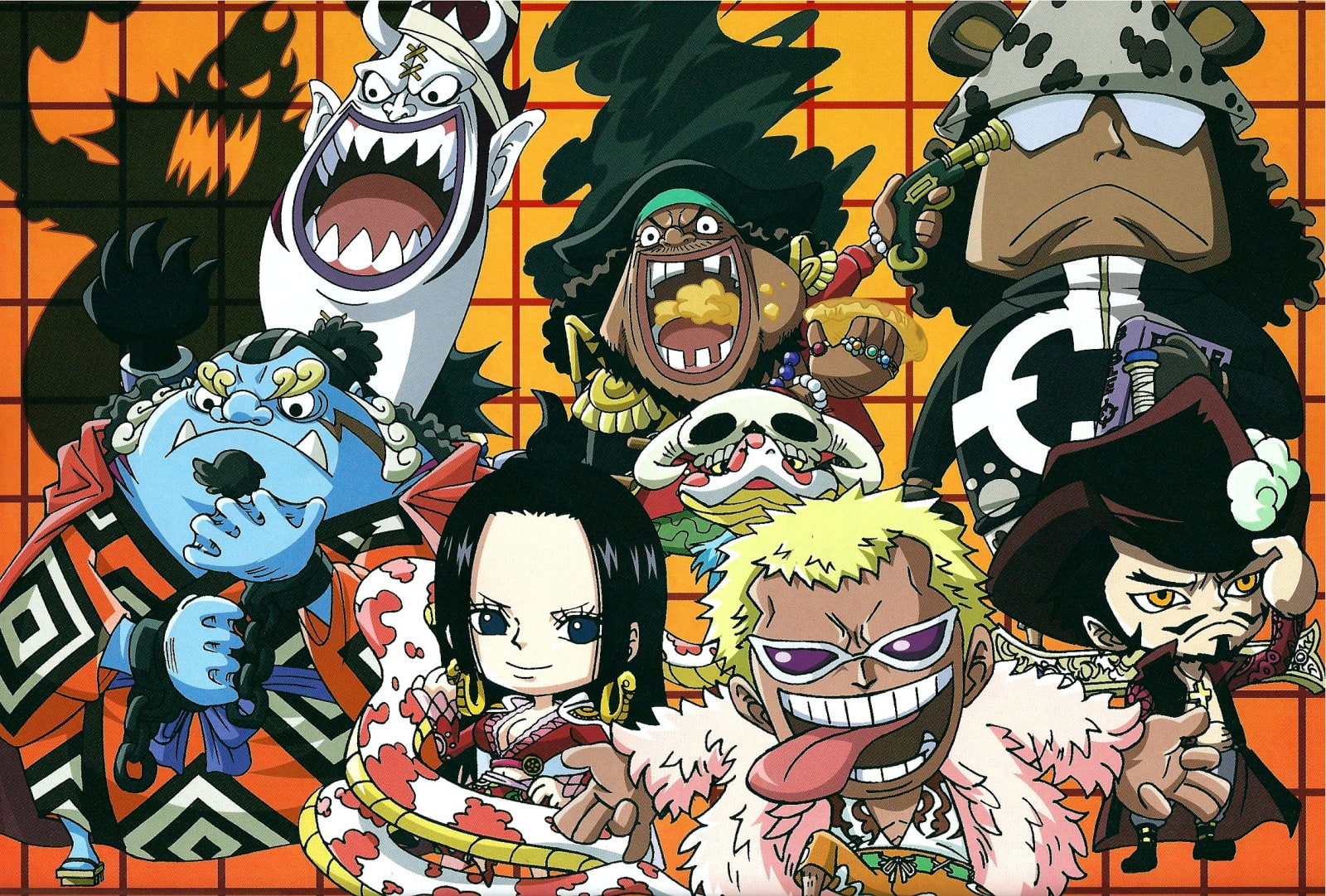Bartholomew Kuma, 720P, Marshall D. Teach, Jinbe (One Piece), One Piece, Dracule Mihawk, Anime, Boa Hancock, Donquixote Doflamingo, HD Wallpaper