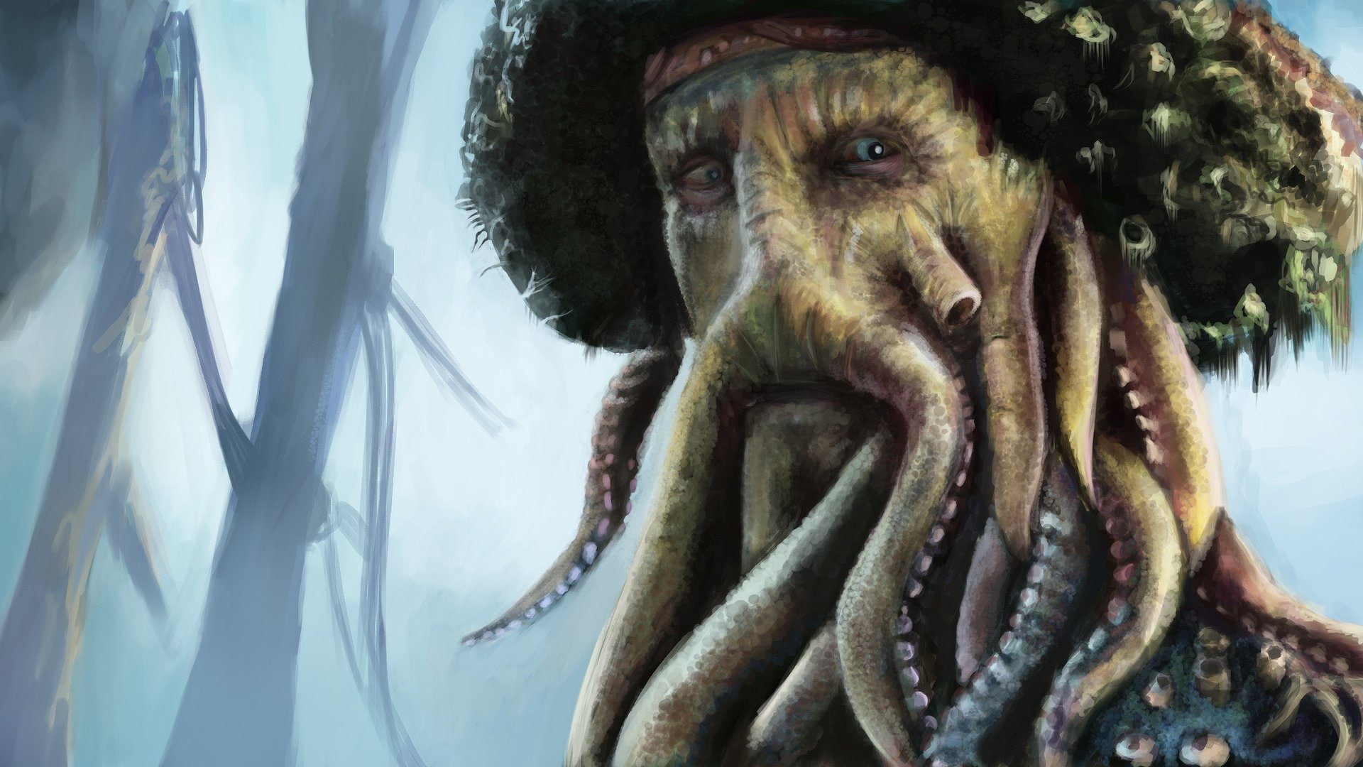 1080P, Pirates Of The Caribbean, Pirates Of The Caribbean: Dead Mans Chest, Davy Jones, HD Wallpaper