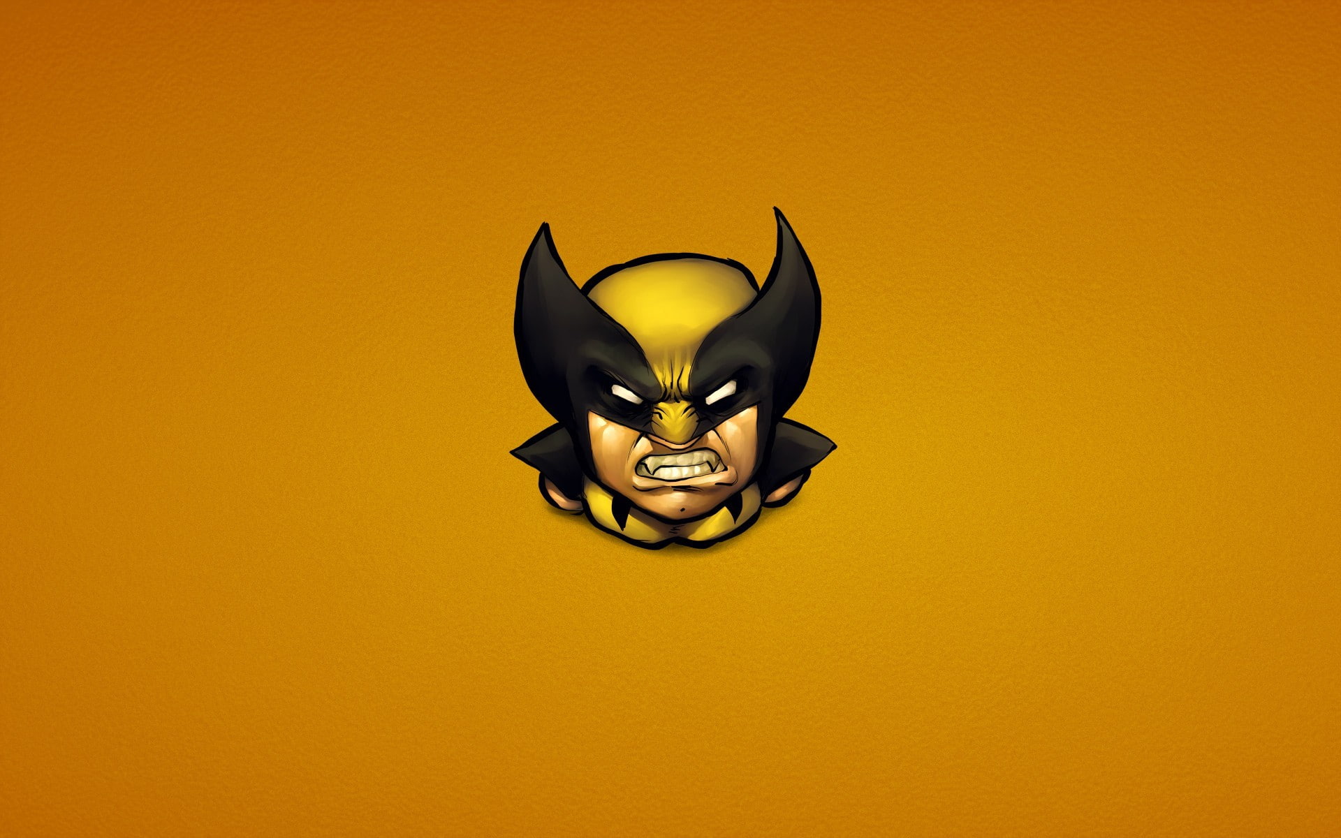 1080P, minimalism, yellow, Paul Davey, Wolverine, HD Wallpaper