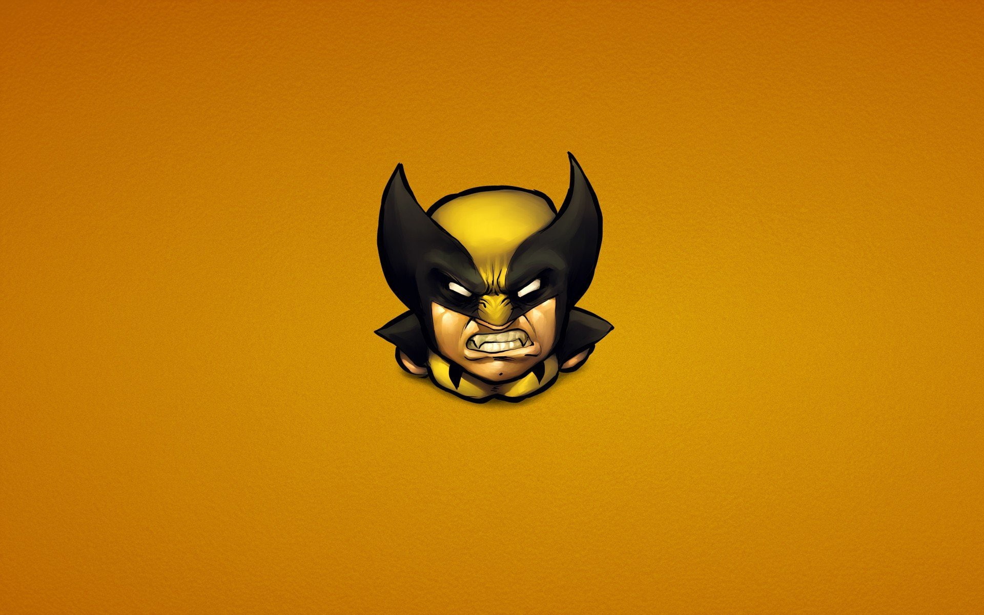 Paul Davey, yellow, minimalism, 1080P, wolverine, HD Wallpaper
