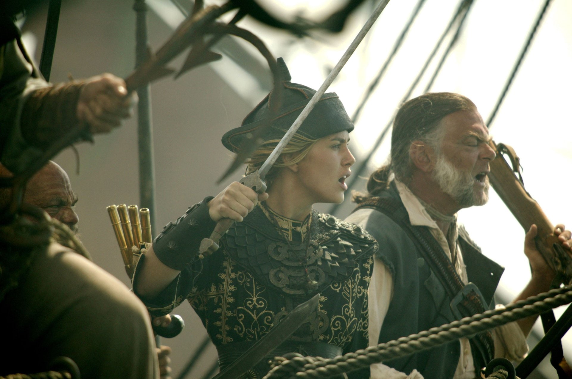 Kevin McNally, Pirates Of The Caribbean, 1080P, Keira Knightley, Joshamee Gibbs, Elizabeth Swann, Pirates Of The Caribbean: At Worlds End, HD Wallpaper