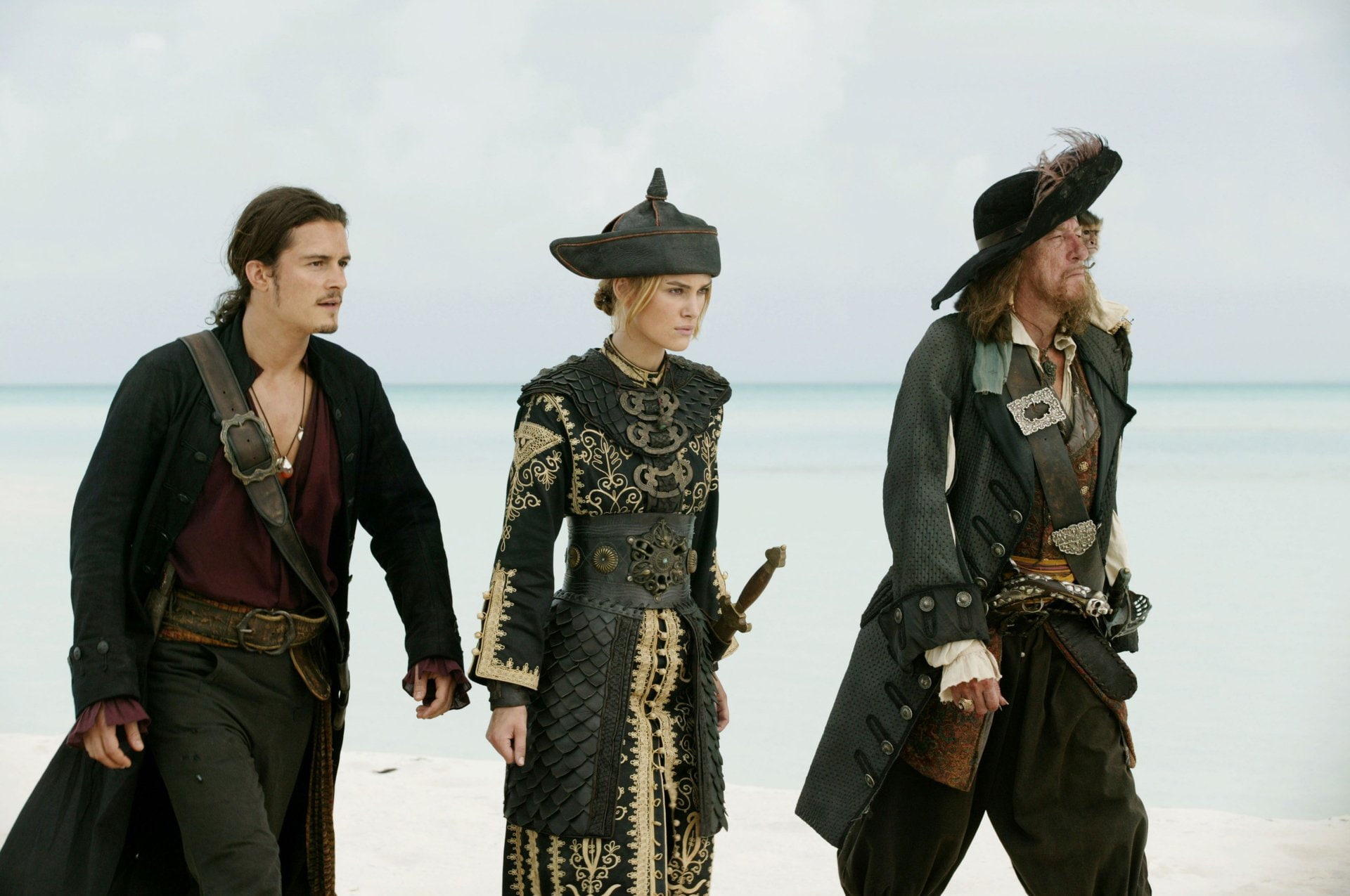 Pirates Of The Caribbean, Hector Barbossa, Geoffrey Rush, Orlando Bloom, Keira Knightley, 1080P, Will Turner, Pirates Of The Caribbean: At Worlds End, HD Wallpaper