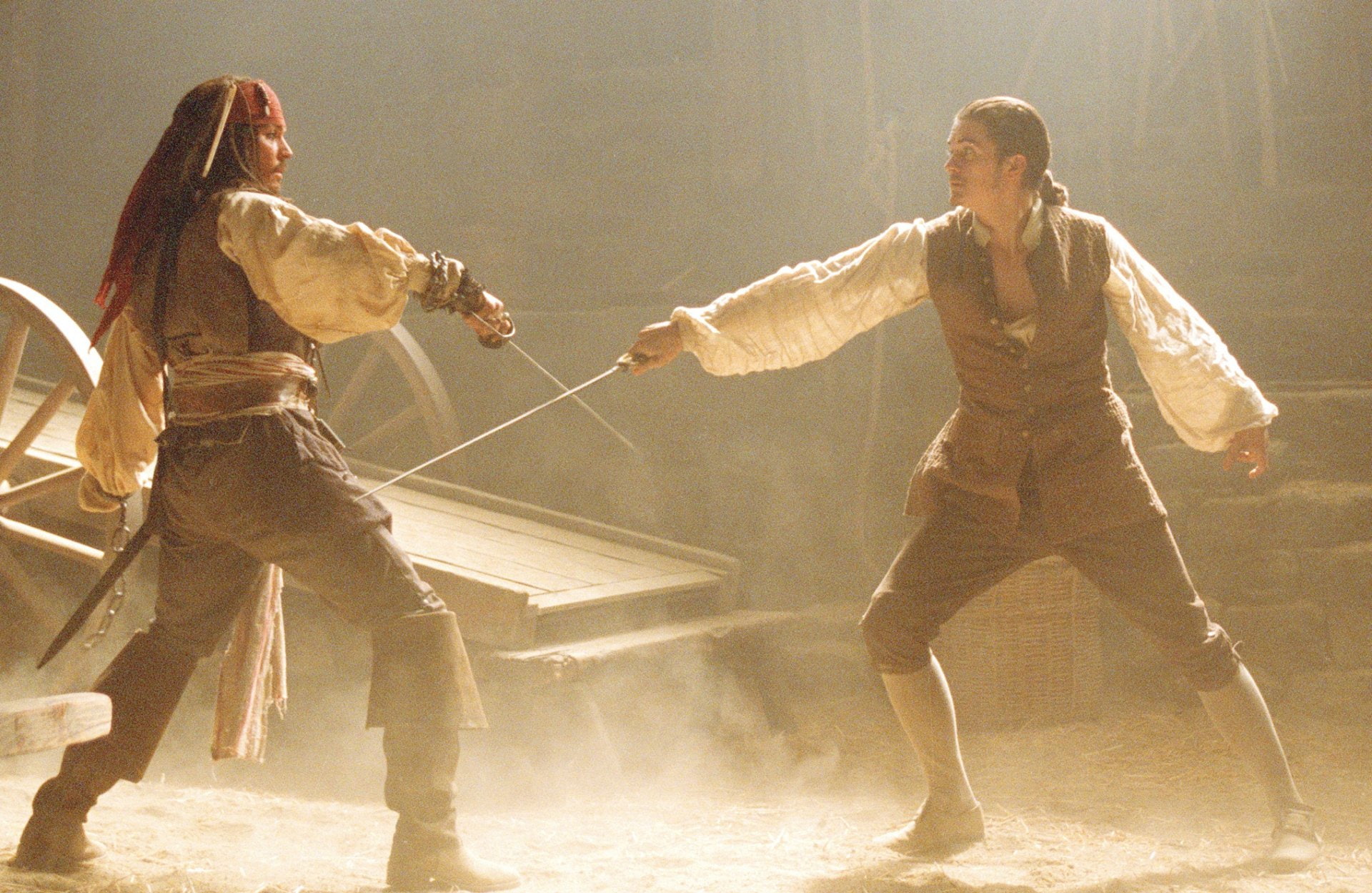 Johnny Depp, 1080P, Orlando Bloom, Pirates Of The Caribbean, Will Turner, Pirates Of The Caribbean: The Curse Of The Black Pearl, Jack Sparrow, HD Wallpaper