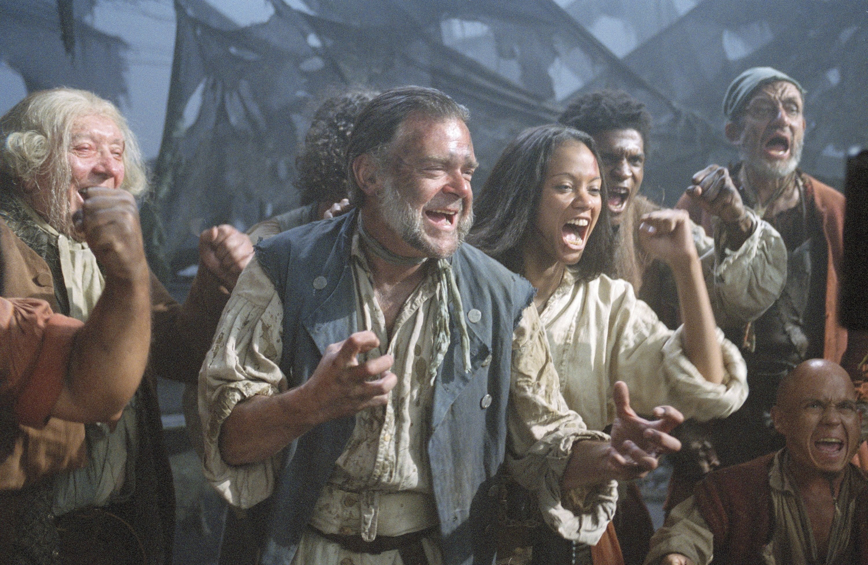 enjoyment, happiness, cheerful, emotion, pirates of the caribbean the curse of the black pearl, group of people, real people, standing, young adult, adult, HD Wallpaper