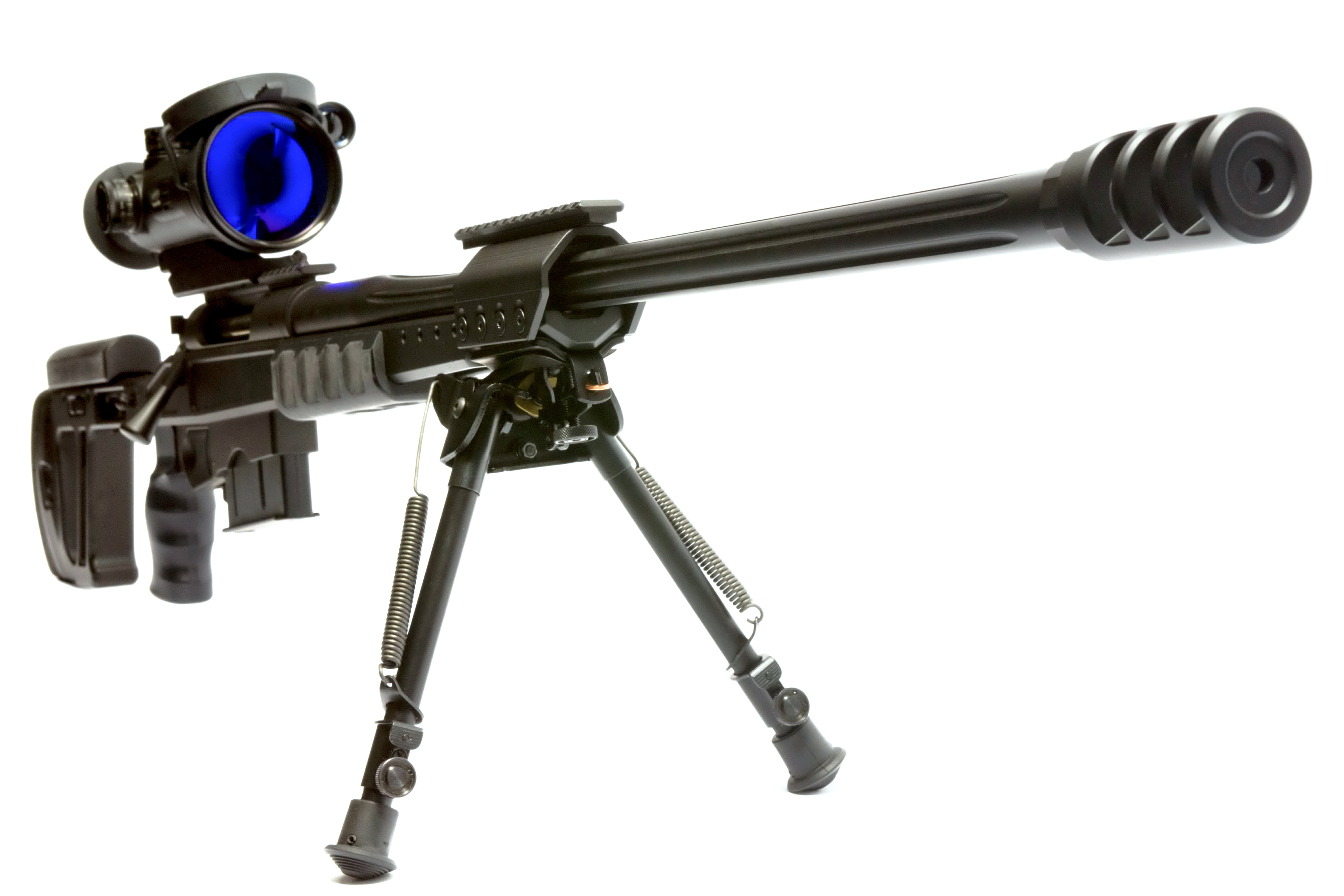 single object, 1400, material, sample, powerful, interesting, studio shot, Sniper, strap, Picatinny rail, close-up, box, muzzle, surveillance, protection, HD Wallpaper