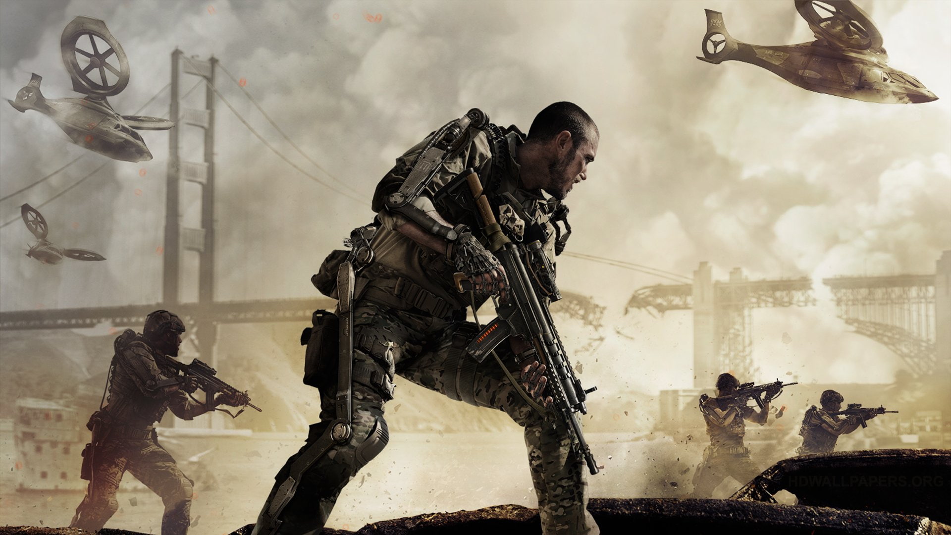action, battle, sci fi, warrior, advanced, military, warfare, 1080P, call, duty, shooter, HD Wallpaper
