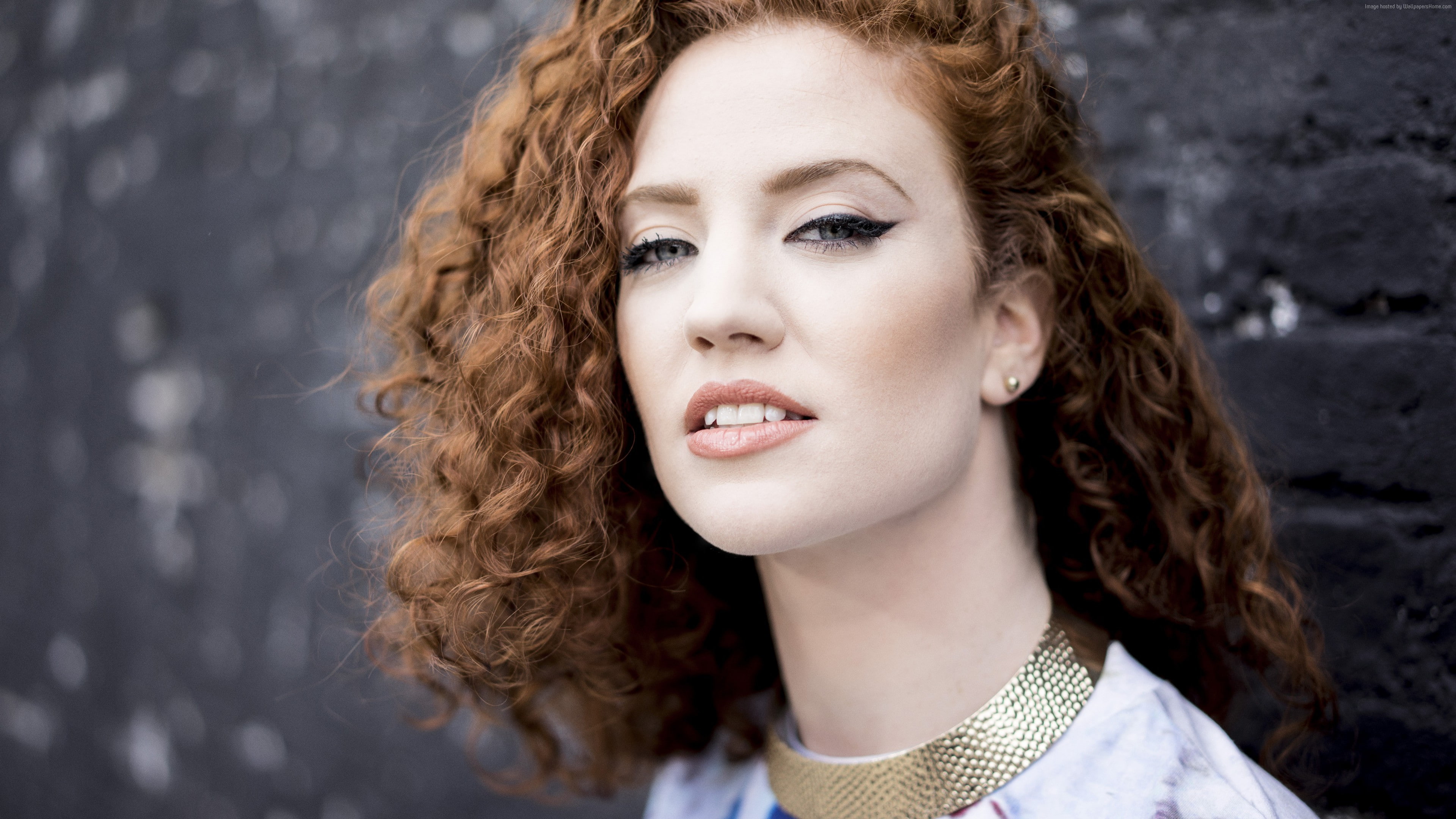 Jess Glynne, Top music artist and bands, 4k pics, 4K, ultra hd, red, HD Wallpaper