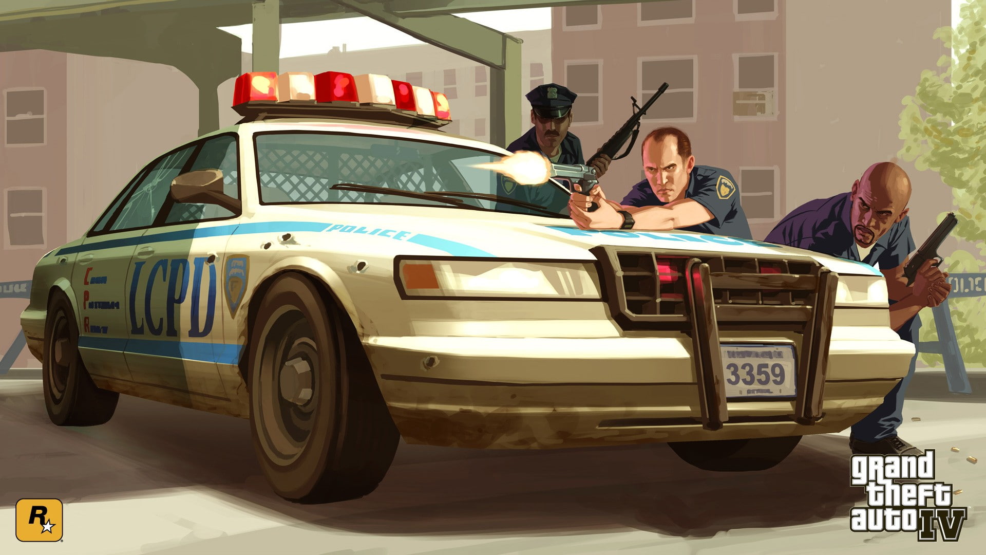 police, 1080P, hd, gta, grand, cops, theft, auto, video games, HD Wallpaper