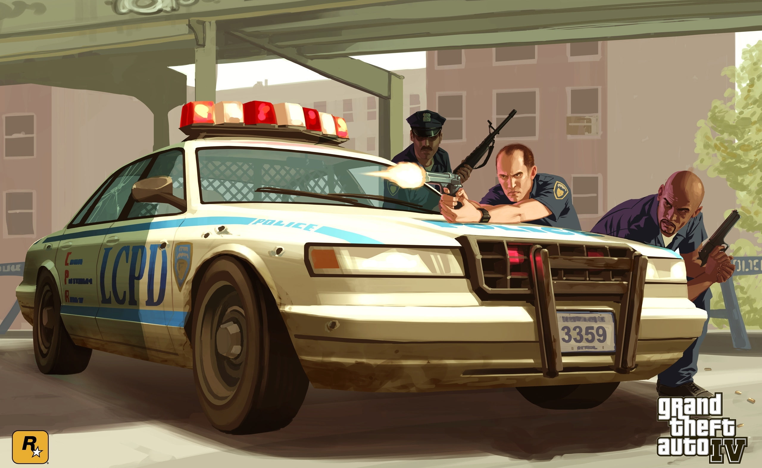 Grand Theft Auto, men, adult, GTA 4, architecture, day, motor vehicle, leisure activity, theft, auto, Games, five, grand, building exterior, HD Wallpaper