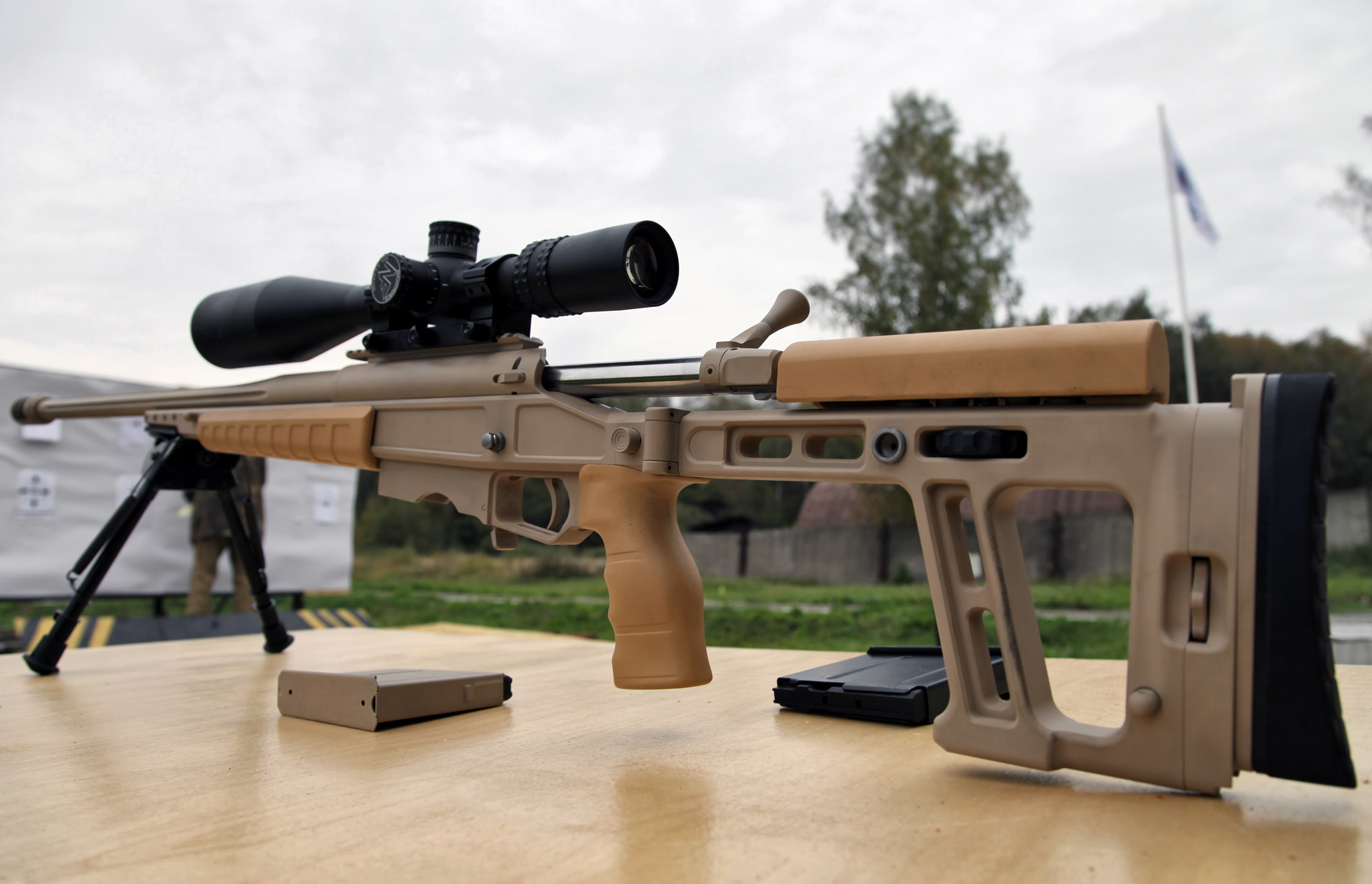 tactical, 1080P, high-precision sniper rifle, ORSIS T-5000, assault, rifle, scope, beige, HD Wallpaper