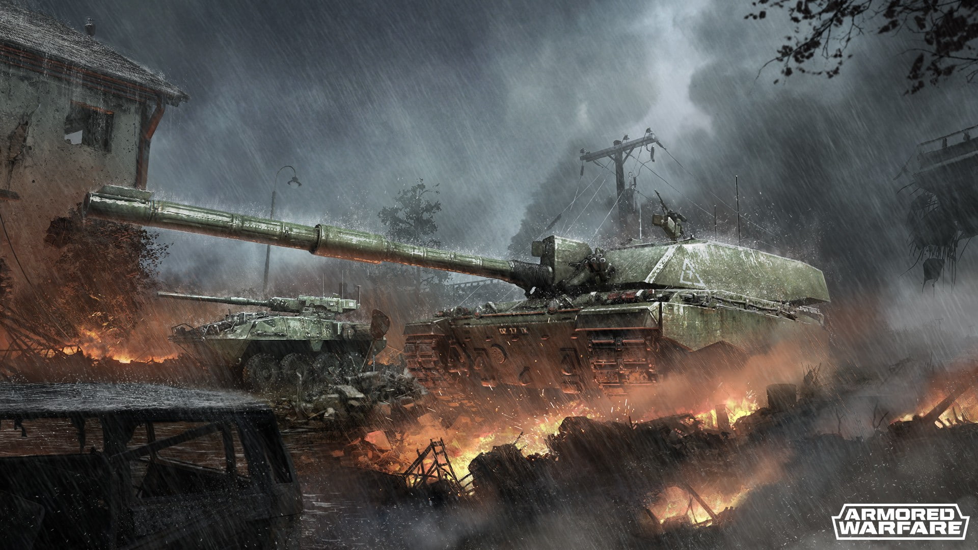 video games, Armored Warfare, M1128 Mobile Gun System, Challenger 2, Stryker MGS, 1080P, tank, HD Wallpaper