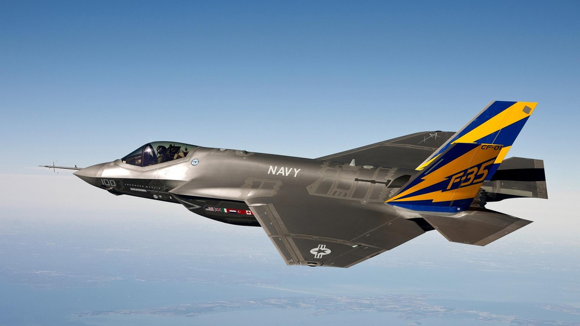 lightning, lockheed, martin, aircraft planes, fighter, 1080P, f, HD Wallpaper