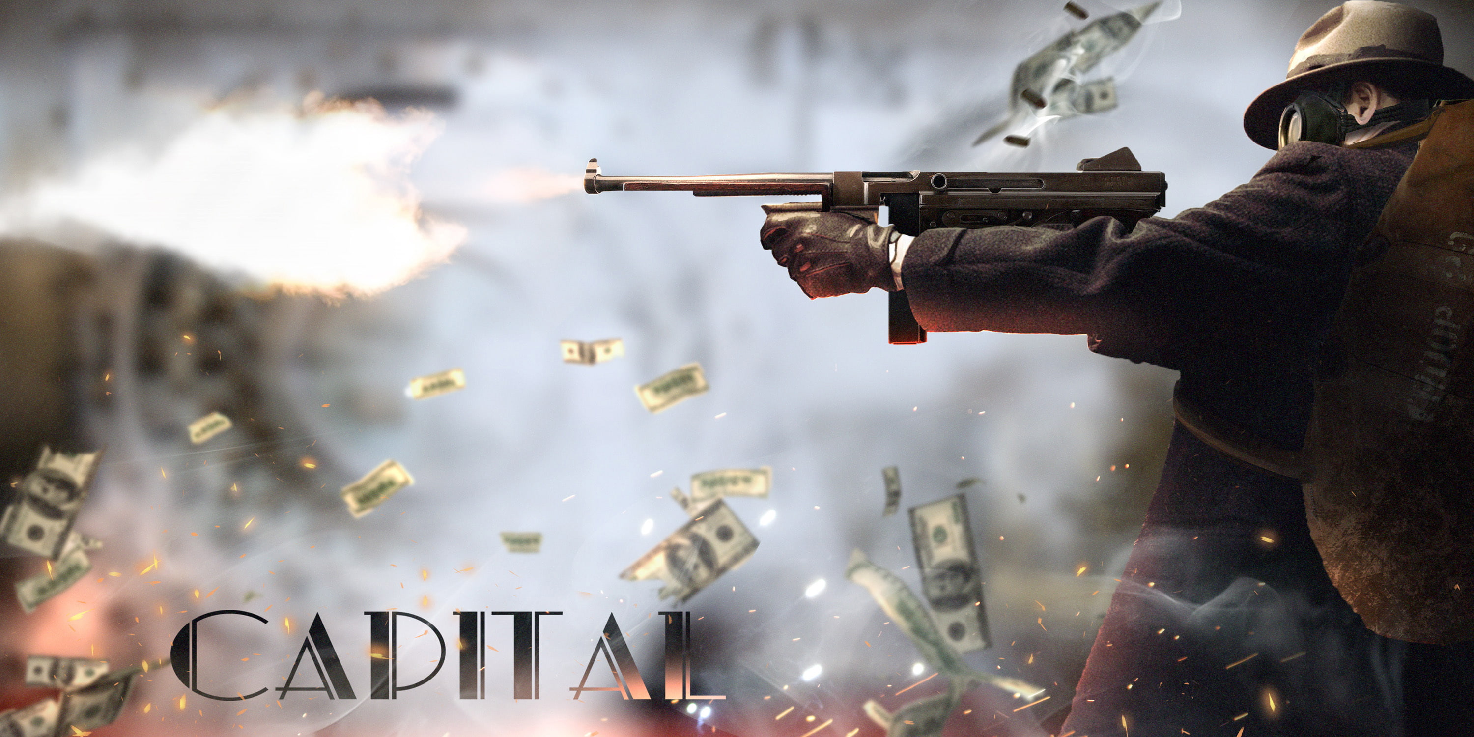 Thompson, money, capital, the robber, hat, 2K, mask, HD Wallpaper