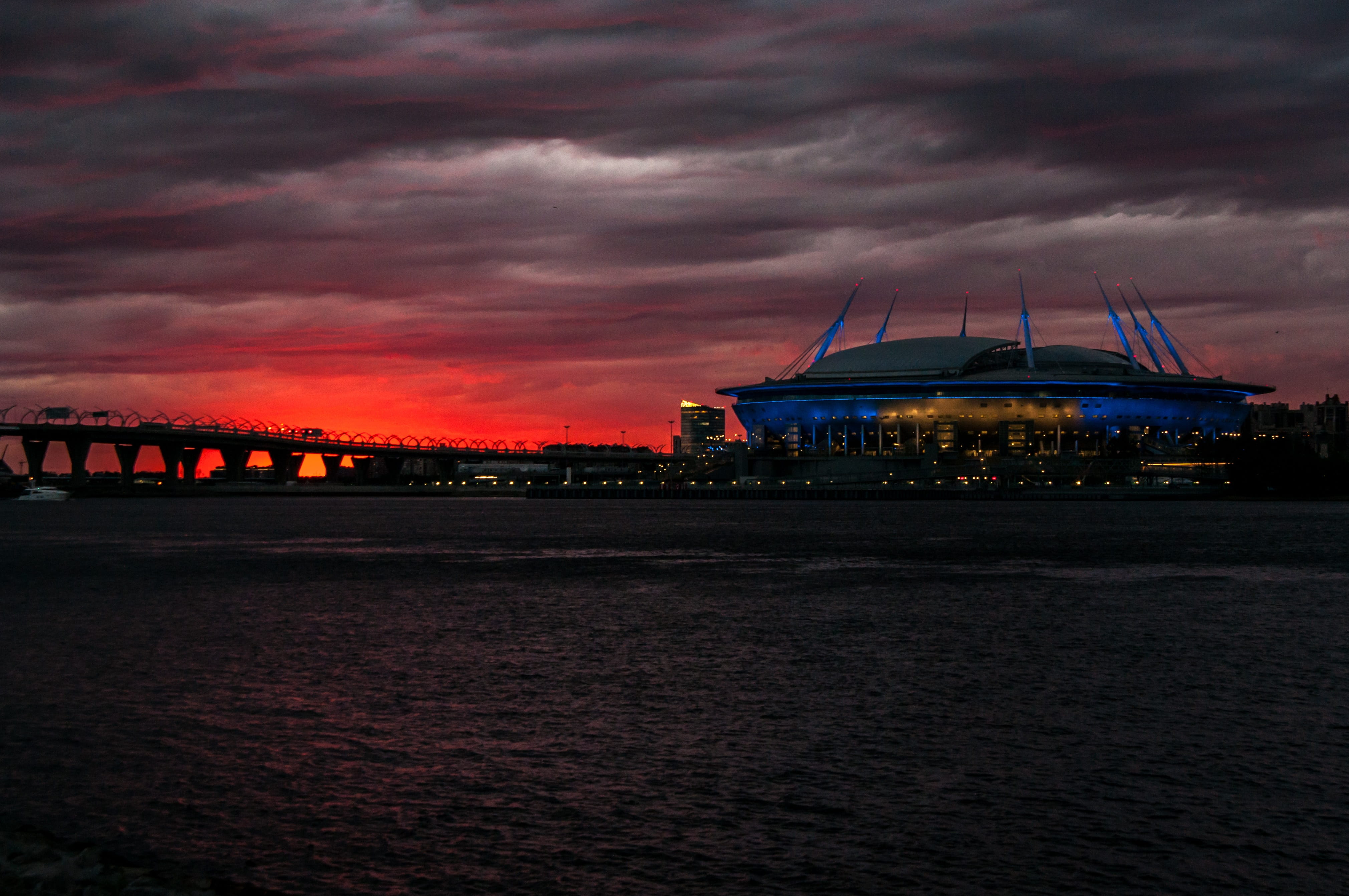 landscape, inimitably, 4K, stroll, peter, no people, nature, atmosphere, outdoors, night, water, st petersburg russia, power in nature, dramatic sky, river, HD Wallpaper