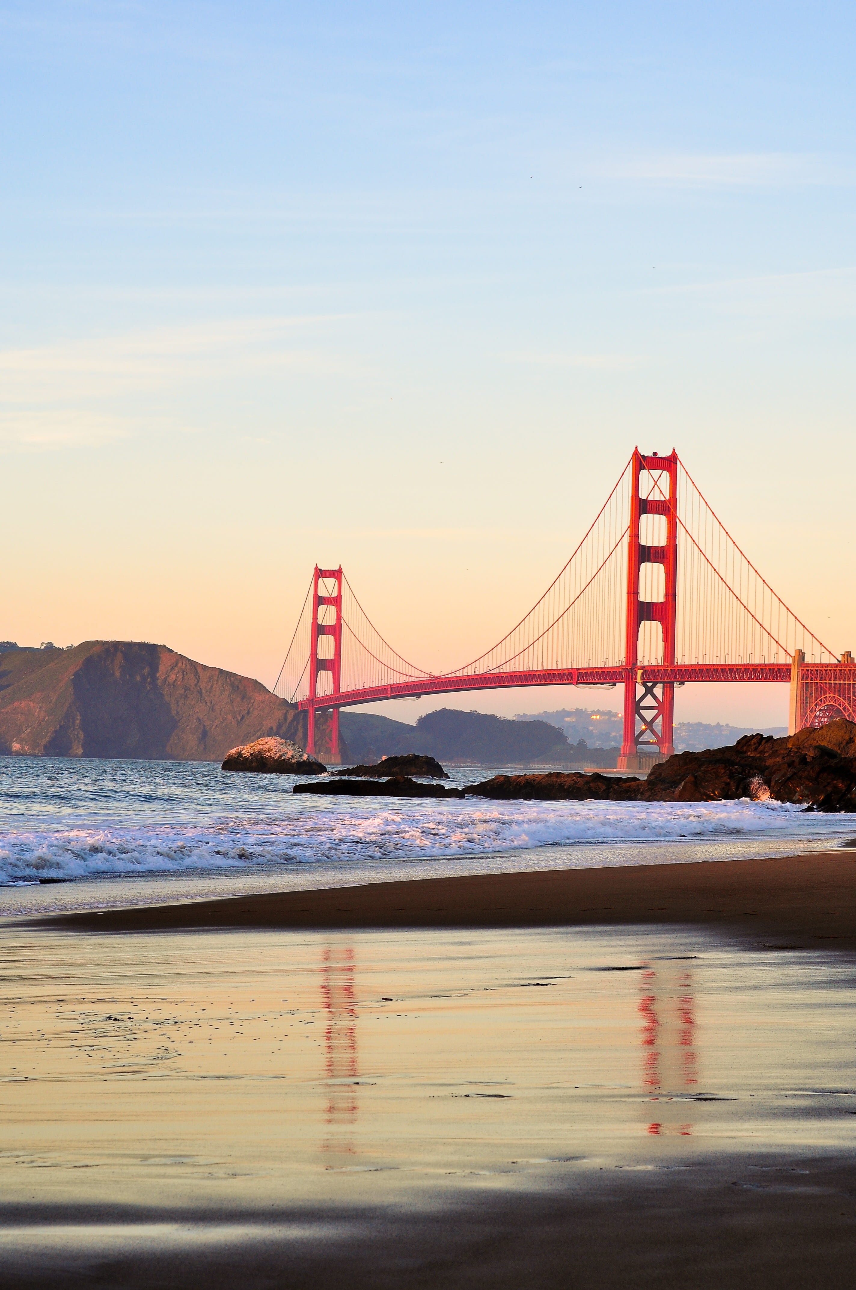 transportation, Evening, san, san Francisco - California, uSA, francisco, visit, Bridge, san francisco, mountains, built structure, state, california, Journey, Phone HD Wallpaper