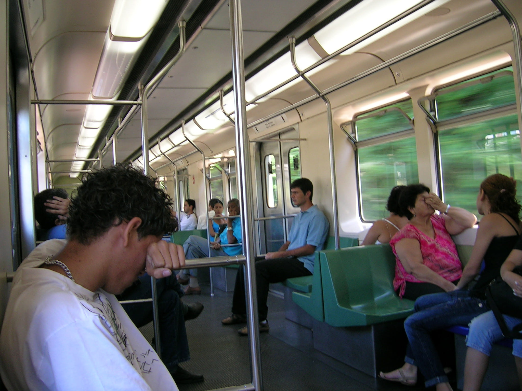 horizonte, medium group of people, passenger, Tired, station, Belo Horizonte Metro, subway Station, tram, train, people Traveling, metro, women, mode of transportation, HD Wallpaper