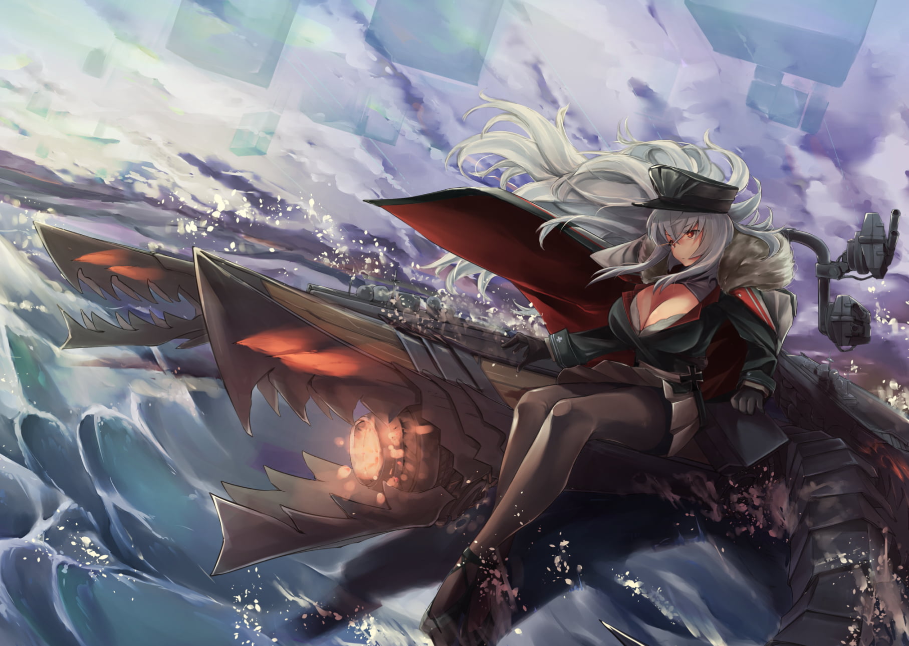 mask - disguise, character, carnival, 720P, creativity, Azur Lane, celebration, disguise, female, carnival - celebration event, Graf Zeppelin  (Bilan Hangxian), HD Wallpaper